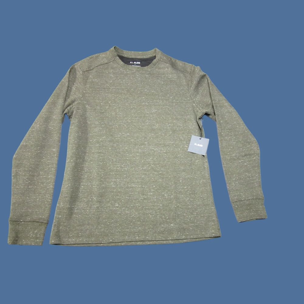Vintage 01. Algo Shirt Mens Large Green Performance Quick Dry Long Sleeve w Tags Size US L / EU 52-54 / 3 - 1 Thumbnail