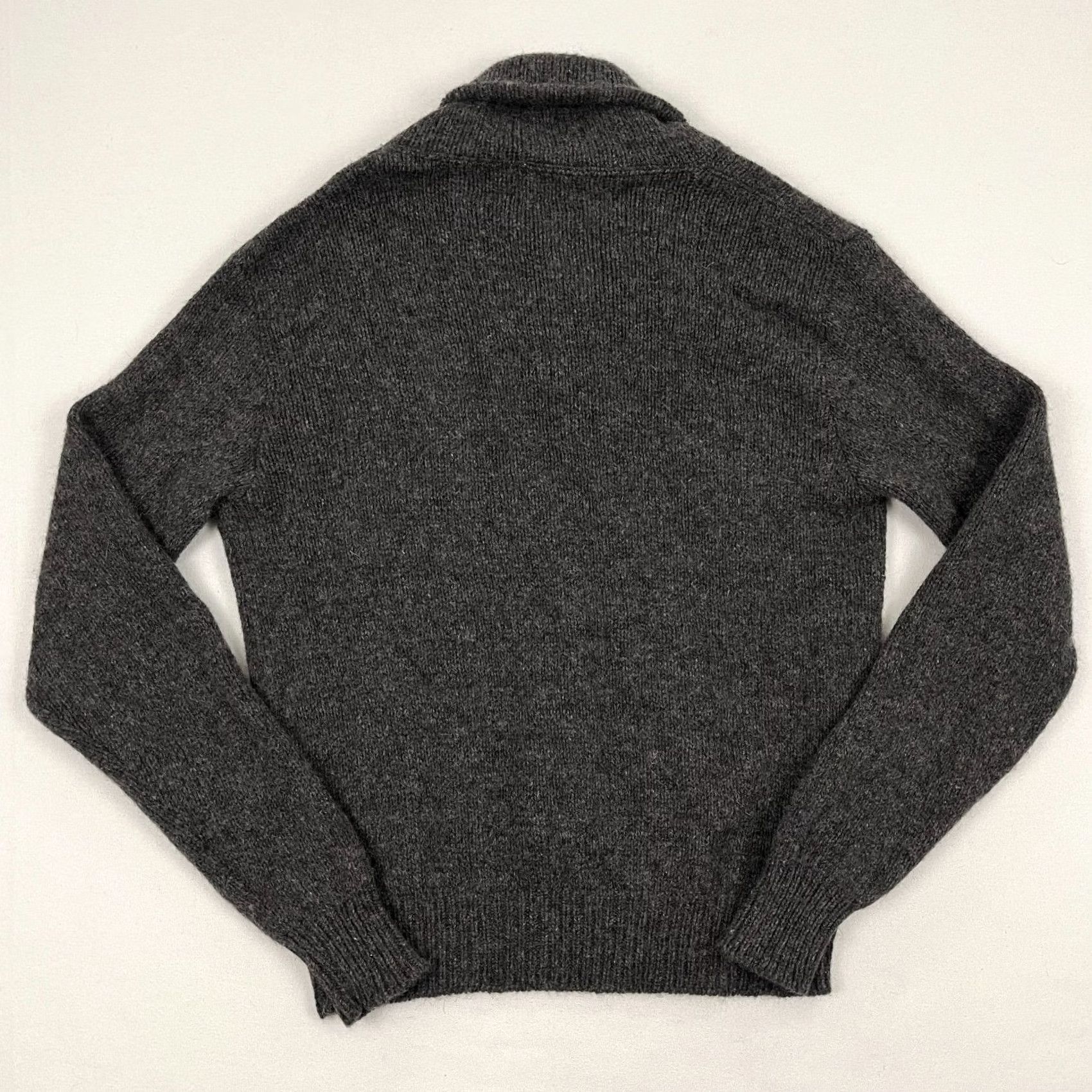 Vintage VINTAGE LL Bean Sweater Shirt Pullover Mens M Gray Wool Knit Shawl Collar Made in USA Size US M / EU 48-50 / 2 - 8 Thumbnail