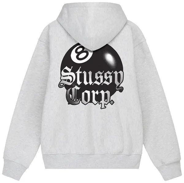 Stussy 8 Ball Corp. Hoodie 'Ash Heather'
