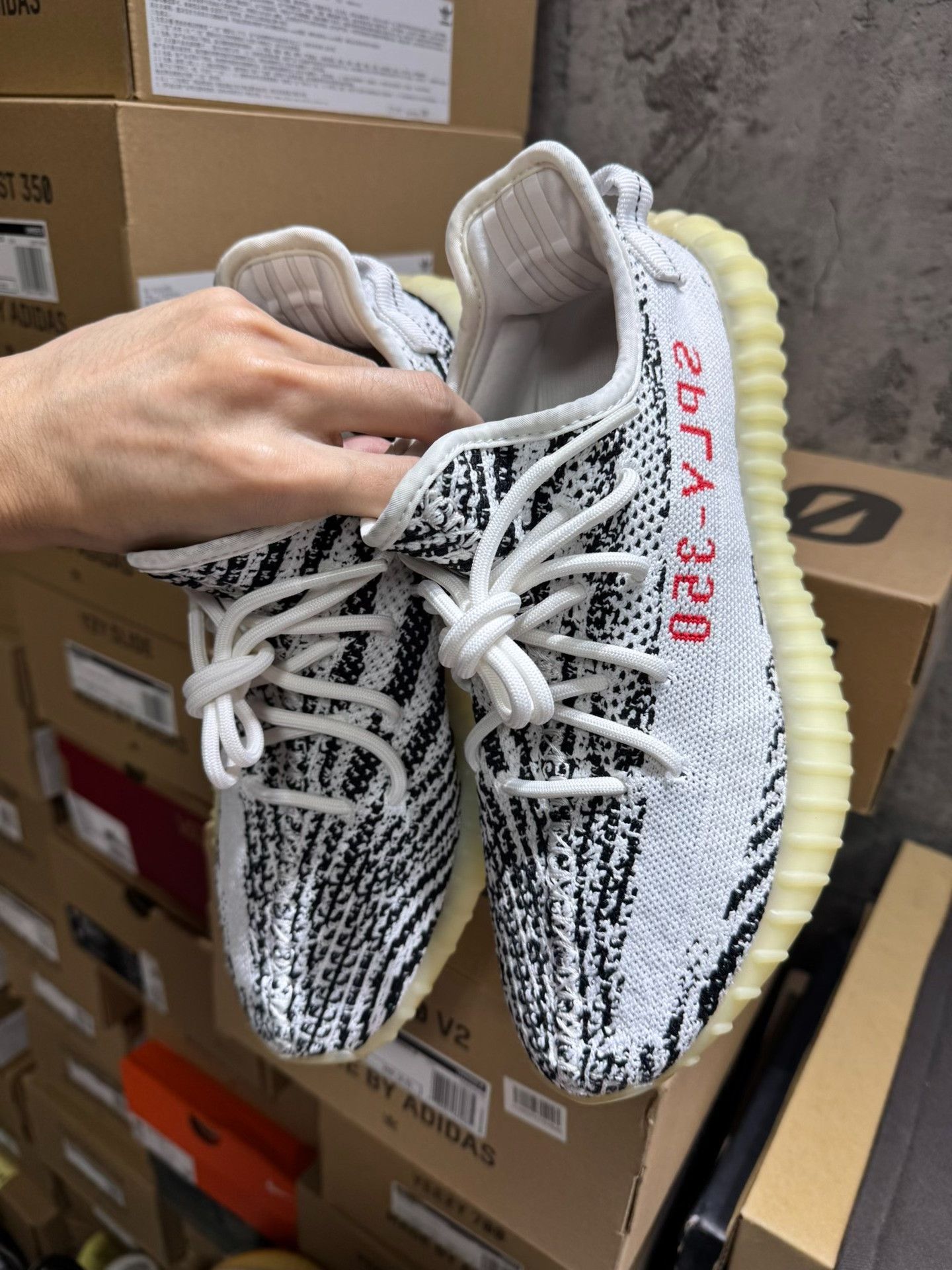 Adidas Adidas YEEZY350 White Lowtop Sneakers 42 Men Size US 9 / EU 42 - 1 Thumbnail