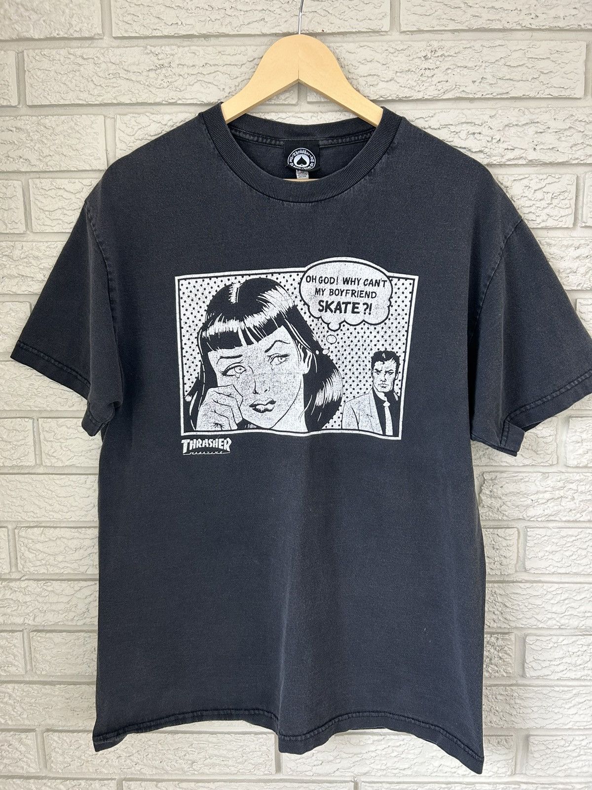 Thrasher × Vintage Vintage Thrasher “Why Cant My Boyfriend Skate?” T Shirt Size US L / EU 52-54 / 3 - 1 Thumbnail
