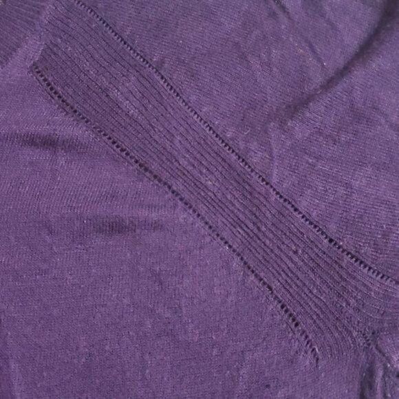 Designer Amber Sun Sz L Purple Button-down LS Cardigan with Pockets Size L / US 10 / IT 46 - 5 Thumbnail