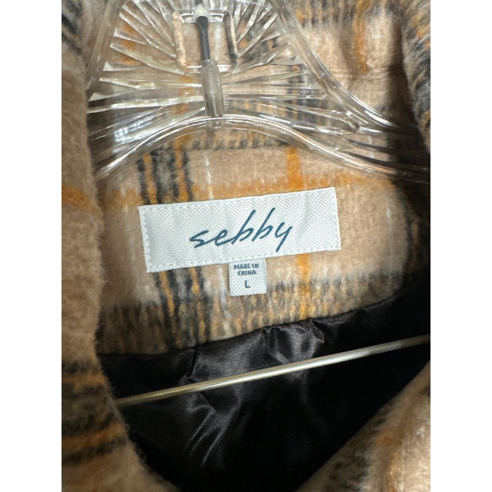 Other NWT Sebby Women's Oversized Plaid Fall Shirt Coat large Size L / US 10 / IT 46 - 3 Thumbnail
