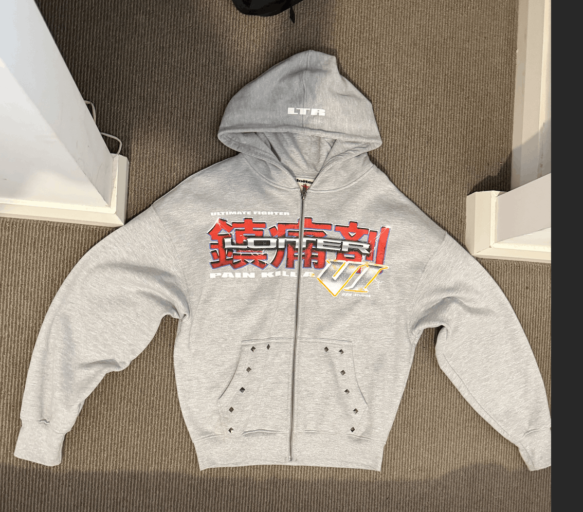 Vintage Loiter Grey Full Zip Graphic Hoodie Size US XS / EU 42 / 0 - 1 Thumbnail