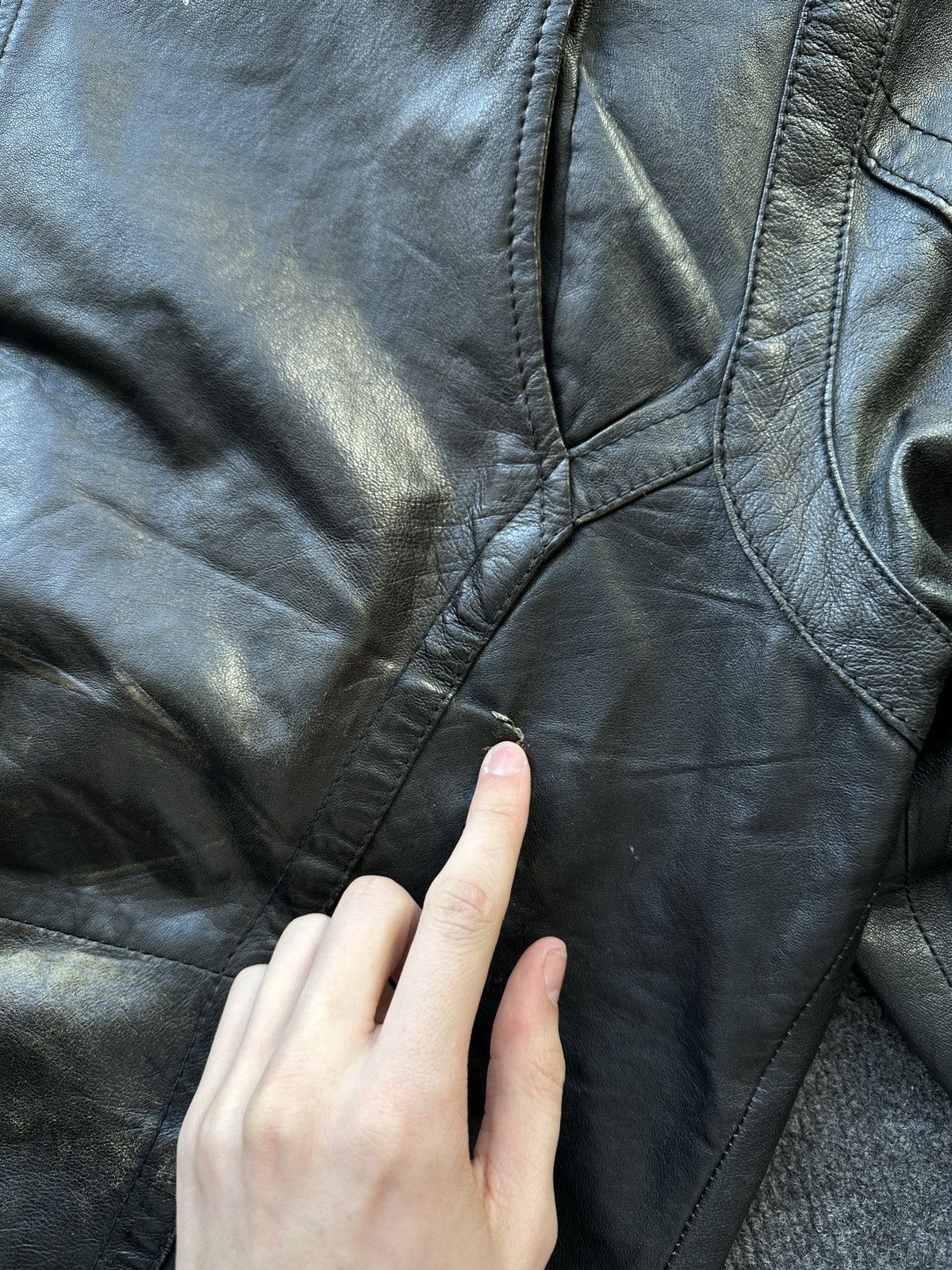 Other 🚨VNTG LEATHER JACKET AVANT GARDE WESTERN BLACK MOTO Size US L / EU 52-54 / 3 - 13 Thumbnail