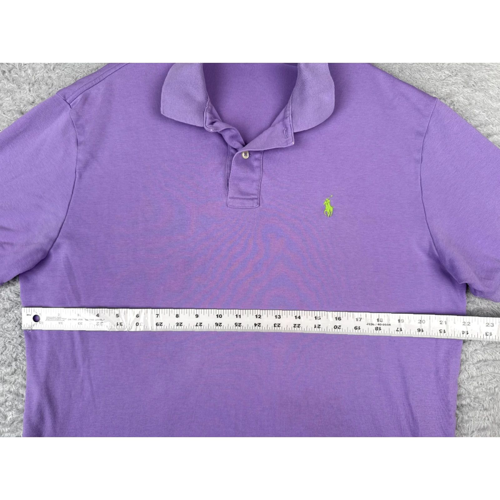 Ralph Lauren VINTAGE Ralph Lauren Shirt Mens Large Purple 100% Cotton Short Sleeve Polo Casual/Workwear 40 in Chest Men’s Size US L / EU 52-54 / 3 - 7 Thumbnail