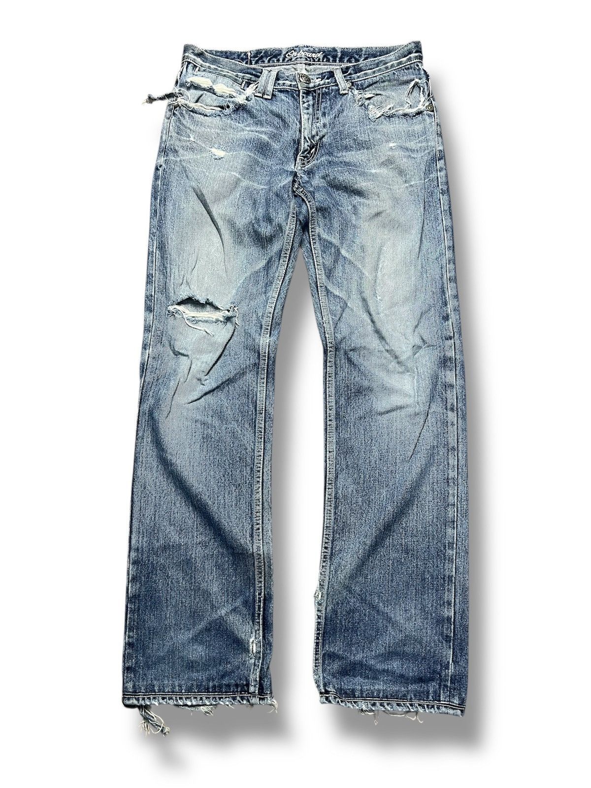 Beauty Beast Vintage Distressed Denim Jeans - "On Board" Brand (41) Size US 31 - 1 Thumbnail