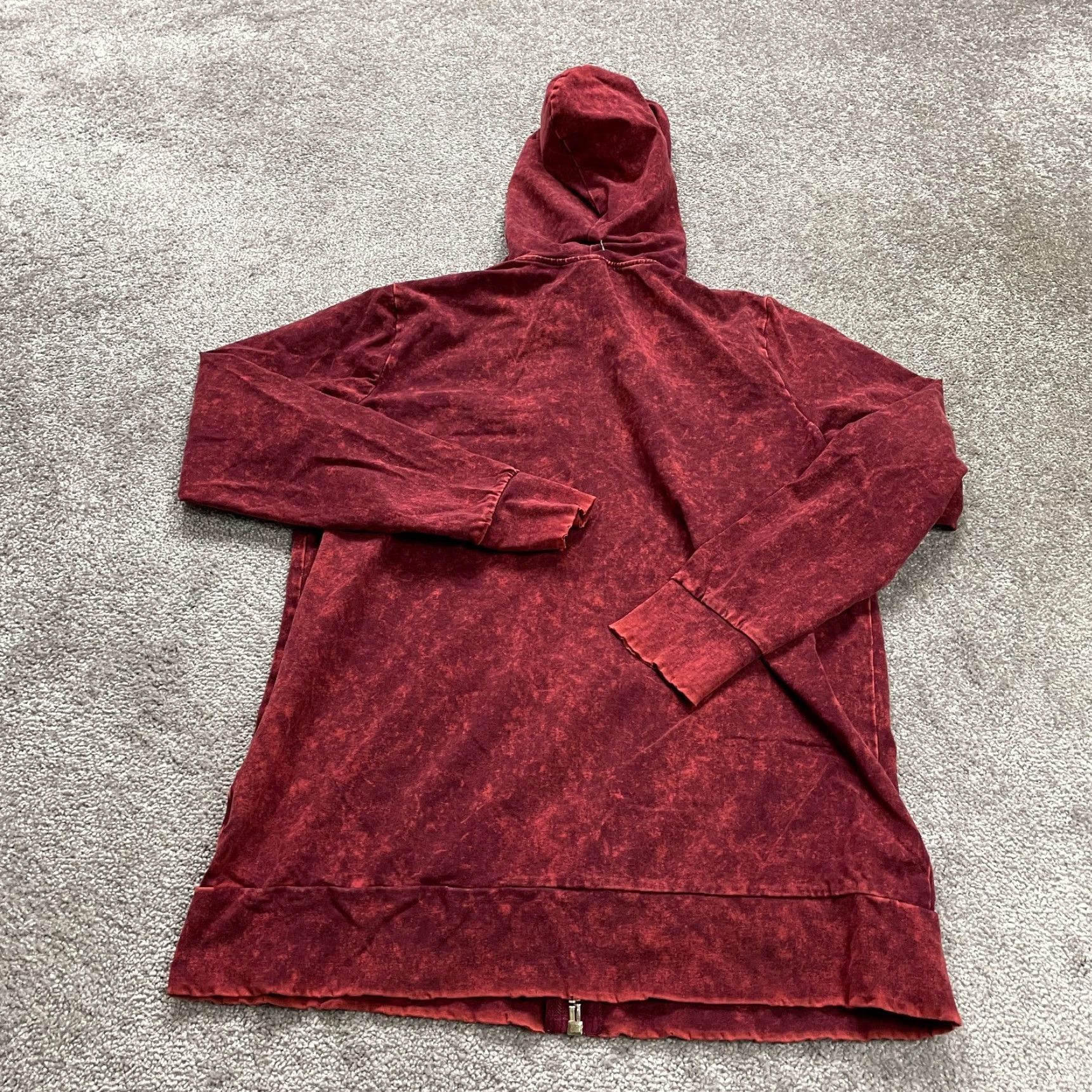 Vintage Zenana Signature Full Zip Hoodie Men M Red Solid Cotton Spandex Hoodie zipper Outdoor Classic Great Condition Mens Size US M / EU 48-50 / 2 - 2 Thumbnail