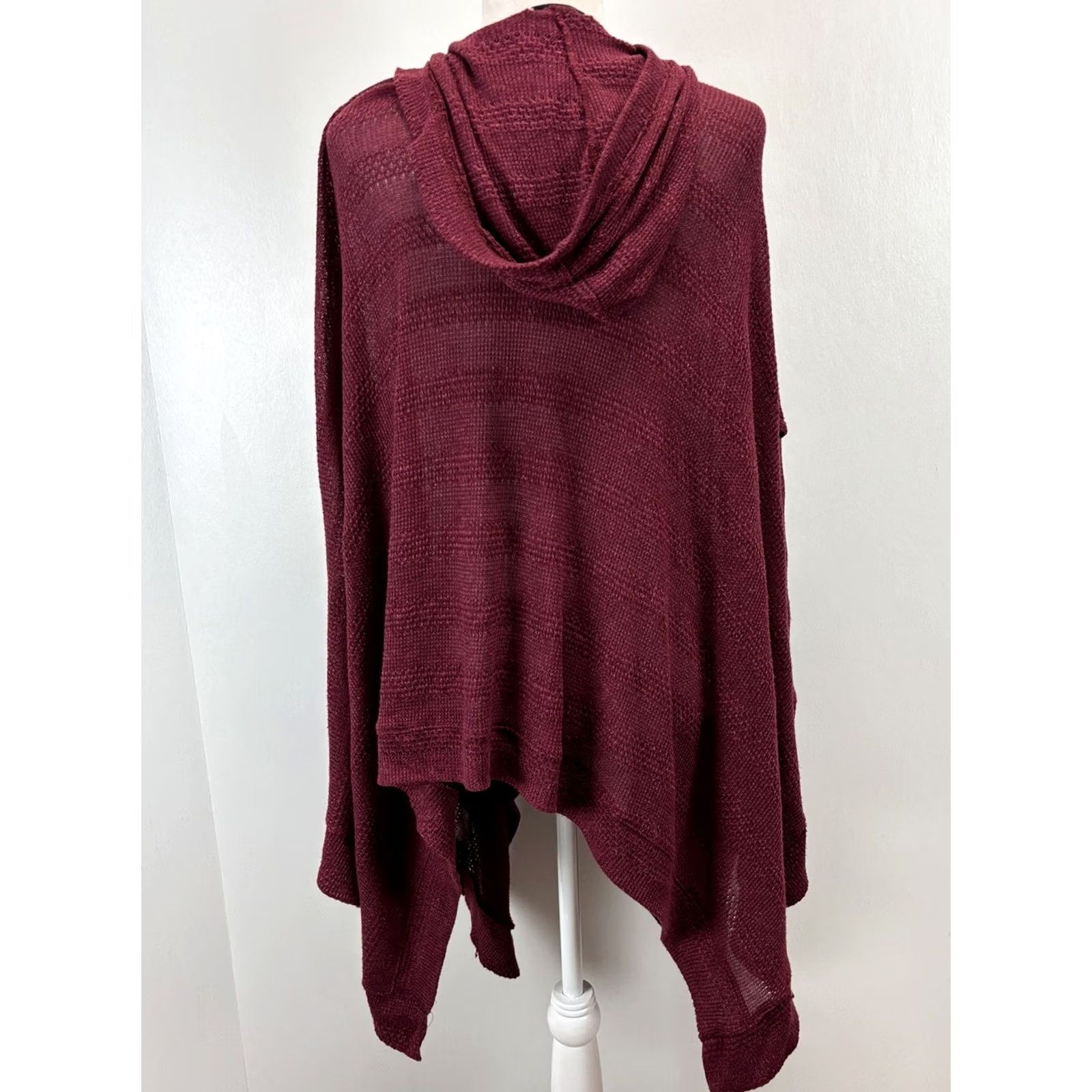 American Eagle Outfitters American Eagle Hooded Cardigan Sweater Medium Asymmetric Oversized Women’s Size M / US 6-8 / IT 42-44 - 3 Thumbnail
