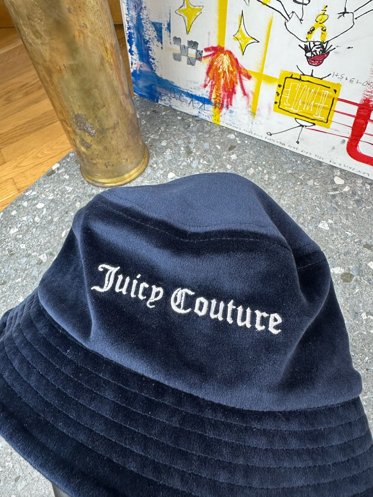 Juicy Couture Juicy Couture Bucket Hat Cap Crown Terry Cloth JC y2k Size ONE SIZE - 4 Thumbnail