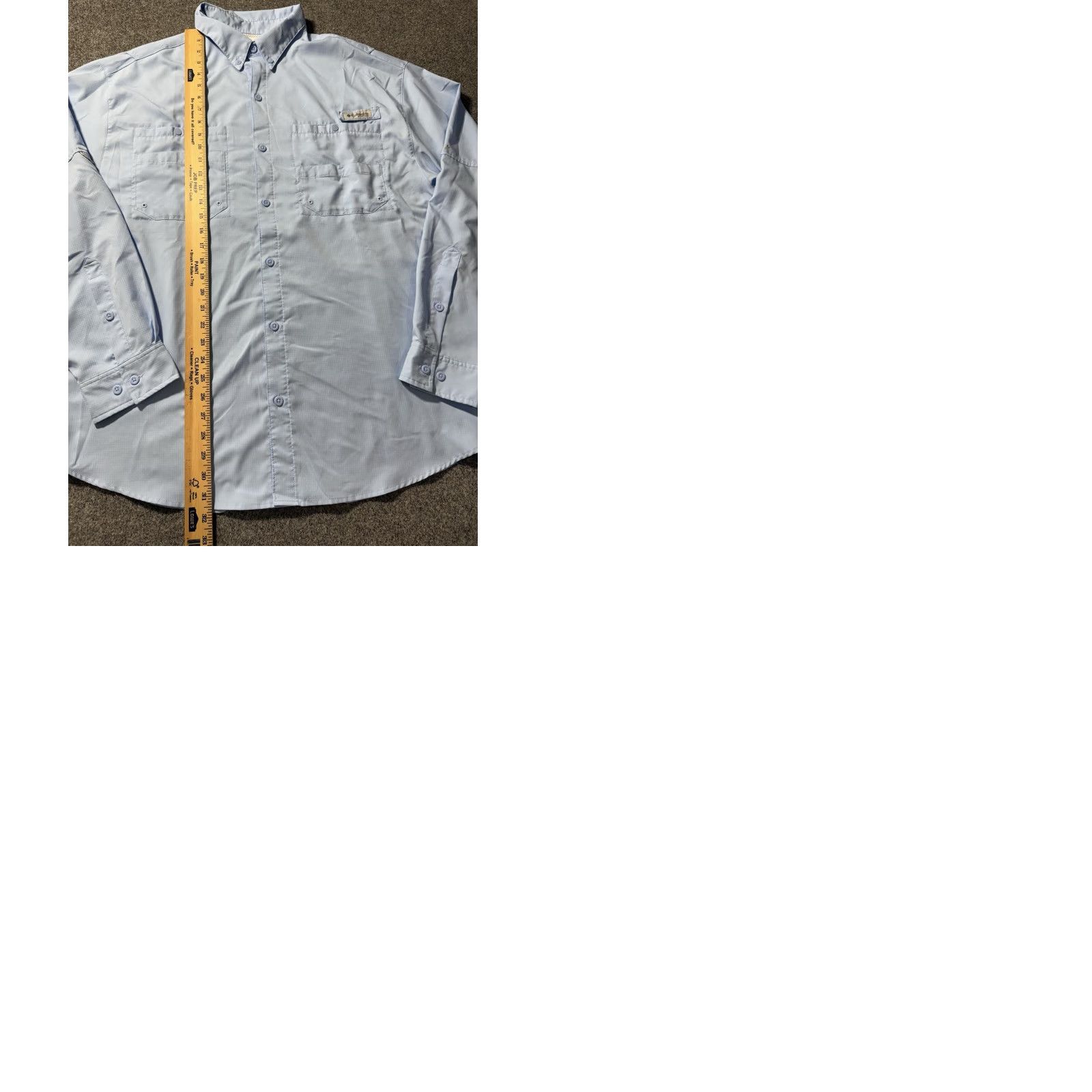Vintage Columbia PFG Omni-Shade Button-Up Shirt Men XL Blue Solid Lightweight Breathable Collared Long Sleeve with Pockets Size US XL / EU 56 / 4 - 9 Thumbnail