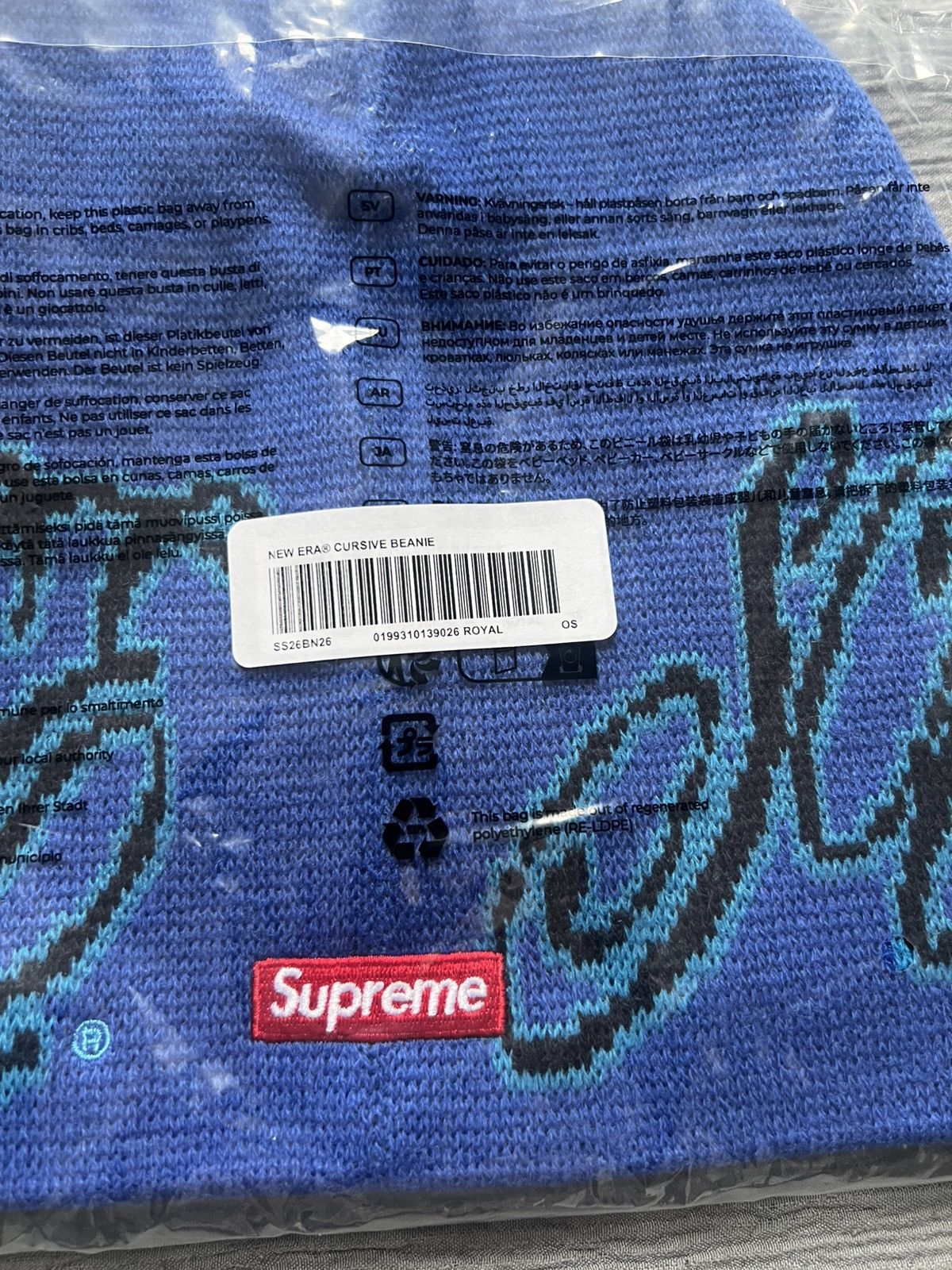 Supreme Supreme New Era Cursive Beanie Size ONE SIZE - 3 Thumbnail