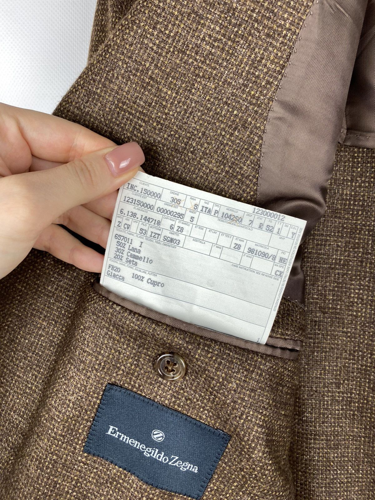 Ermenegildo Zegna Ermenegildo Zegna men’s wool / camel / silk blazer jacket Size 42R - 20 Thumbnail