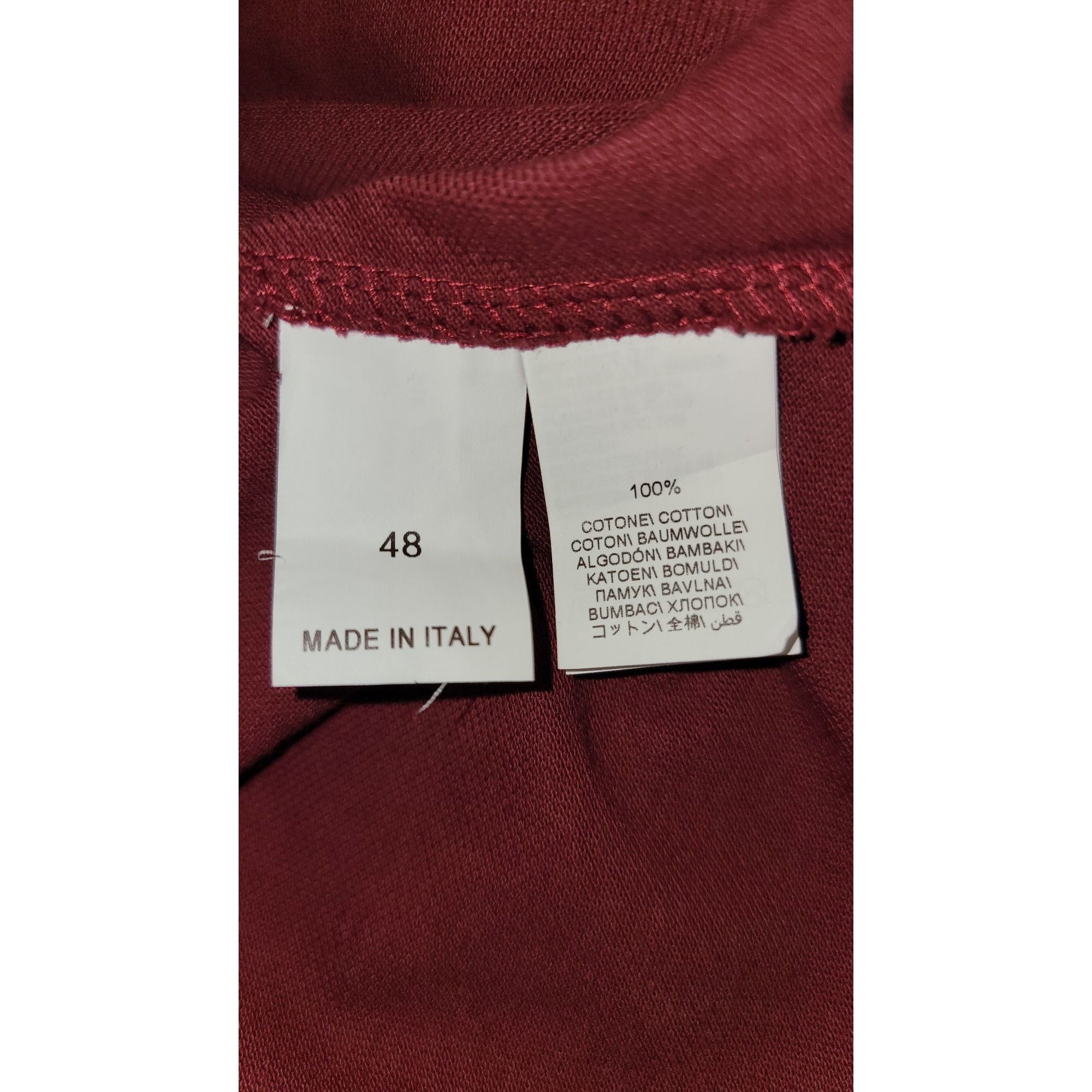 Brunello Cucinelli Brunello Cucinelli Burgundy Polo EU 48 NWT 100% Cotton Size US M / EU 48-50 / 2 - 7 Thumbnail
