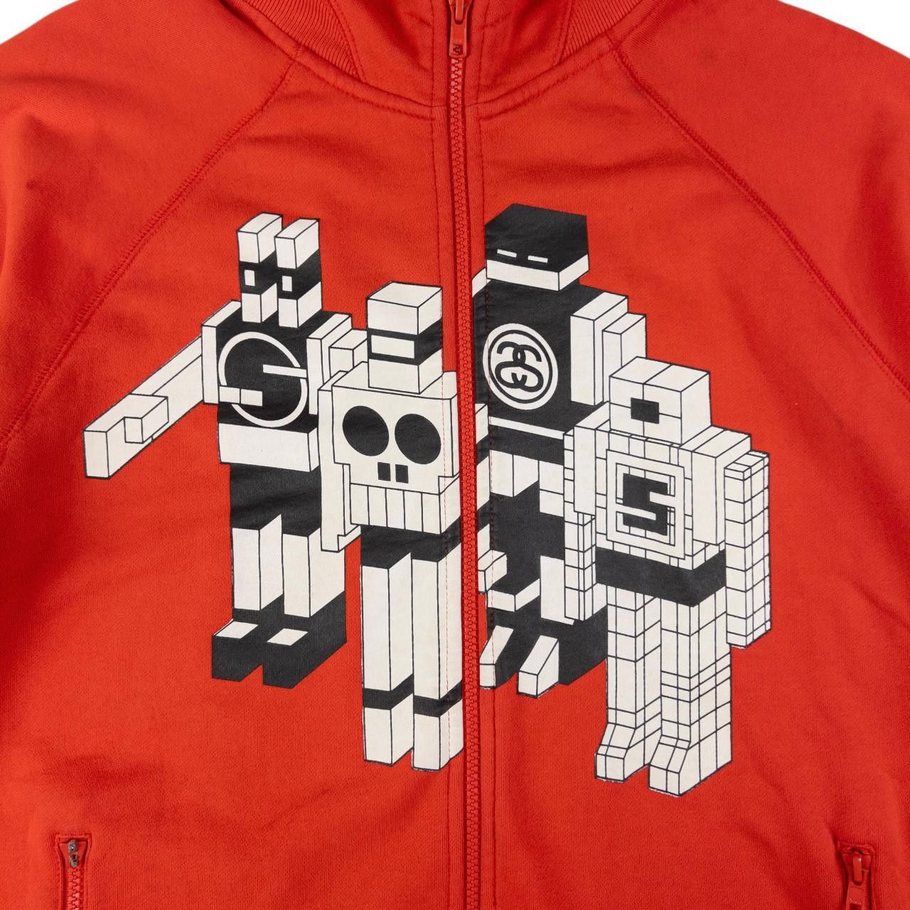 Stussy Vintage Stussy Robot Graphic Zip Up Hoodie Size L Size US L / EU 52-54 / 3 - 4 Thumbnail