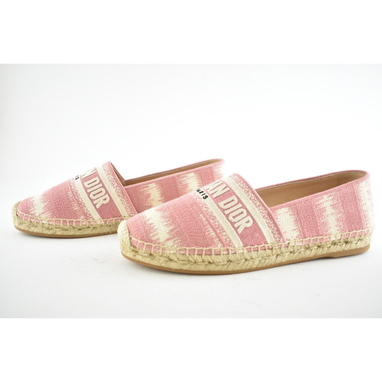 Dior Granville D Stripes Logo Embroidered Espadrille Flat 42 Size US 12 / IT 42 - 10 Thumbnail