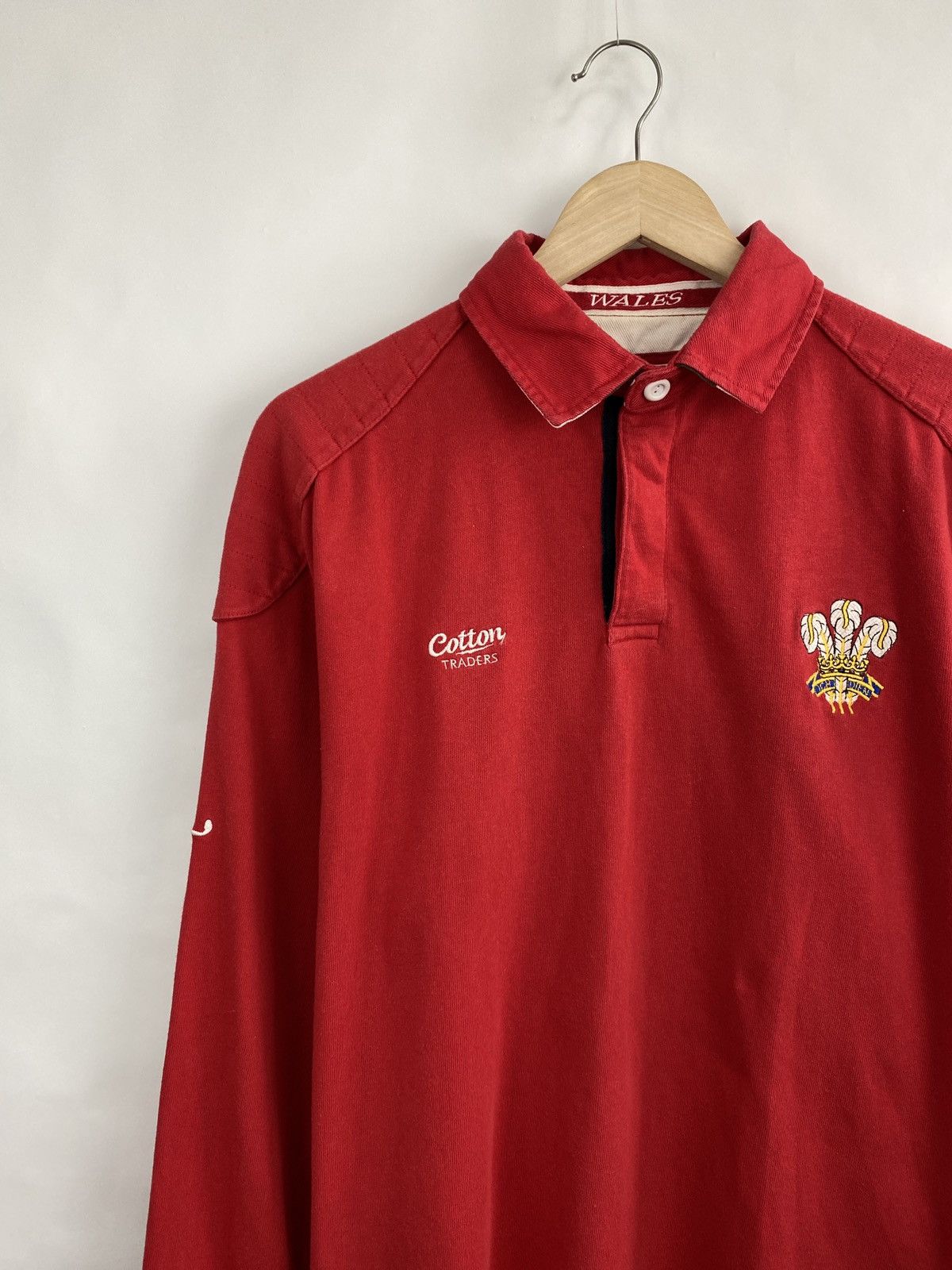 Cotton Traders 🏴󠁧󠁢󠁷󠁬󠁳󠁿 🏉 Vintage 90s Wales Cotton Traders Rugby Jersey Rare Retro Size US L / EU 52-54 / 3 - 2 Thumbnail