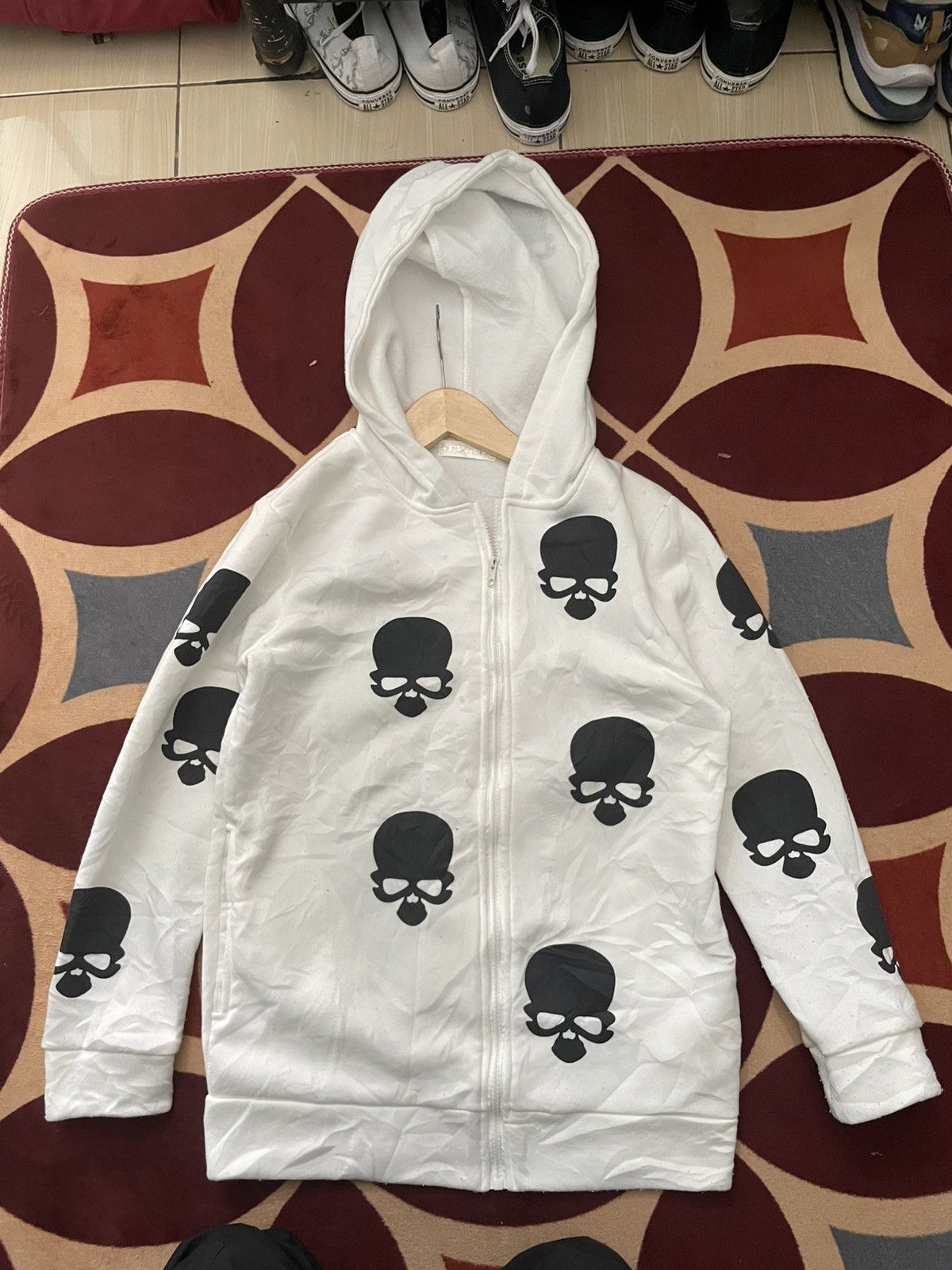 Japanese Brand Hoodi ziper crazy skull aop Size US M / EU 48-50 / 2 - 1 Thumbnail