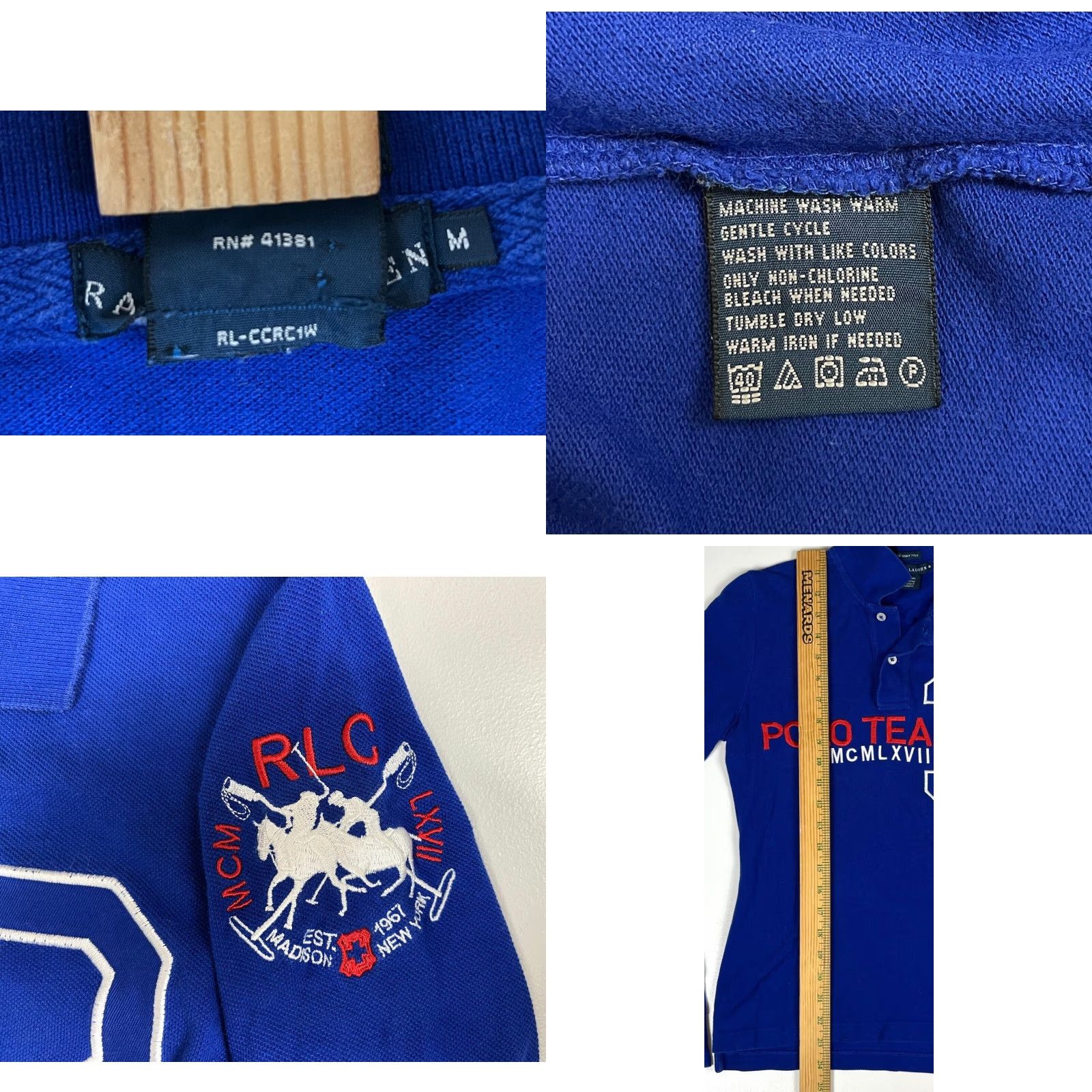 Ralph Lauren Ralph Lauren Women's The Skinny Polo Shirt Long Sleeve Embroidered Sz M Blue Polo Regular Women’s XS? Size M / US 6-8 / IT 42-44 - 8 Thumbnail