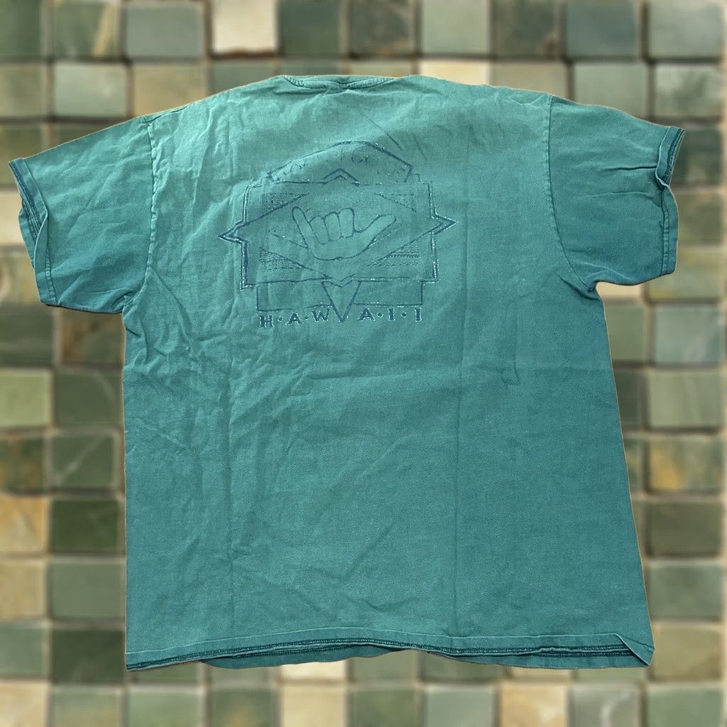Vintage VINTAGE Hang Loose Hawaii T Shirt Large Green 80s Mens Size US L / EU 52-54 / 3 - 1 Thumbnail