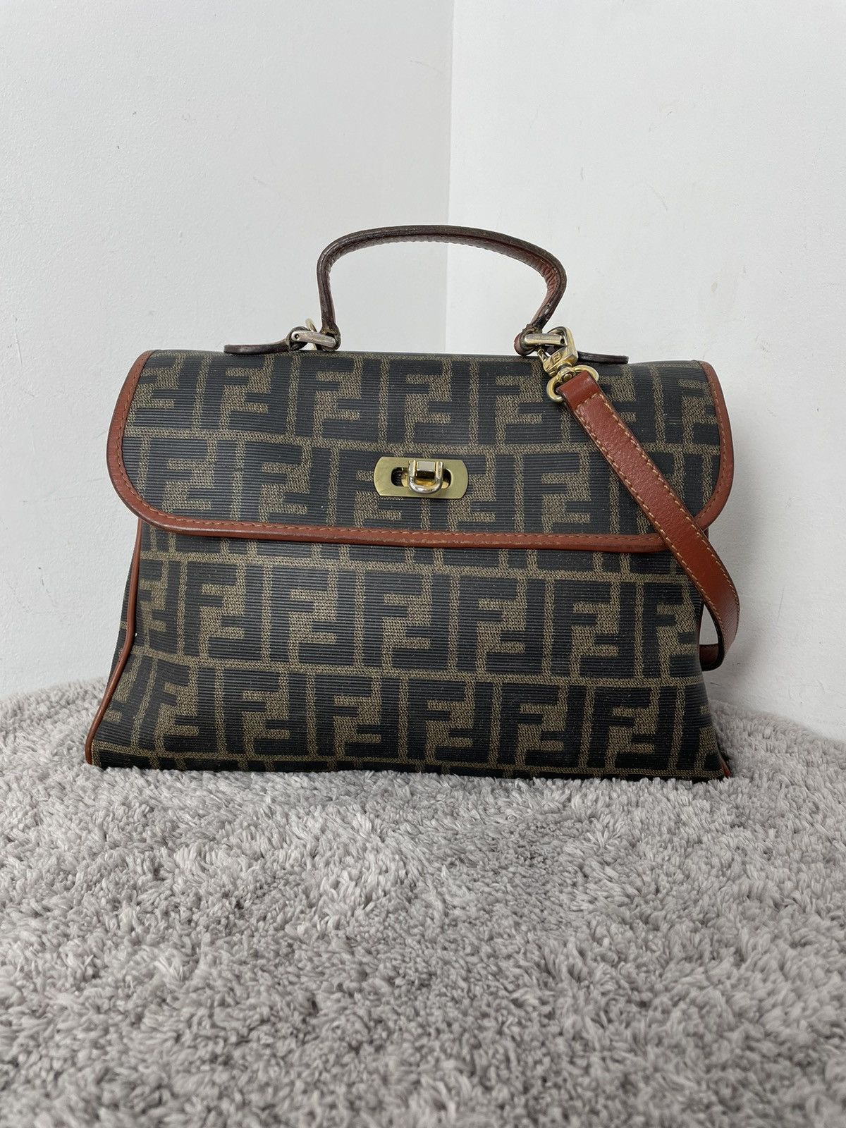 Fendi FENDI Bag FF 2 WAY Monogram With Crossbody Strap Size ONE SIZE - 2 Thumbnail