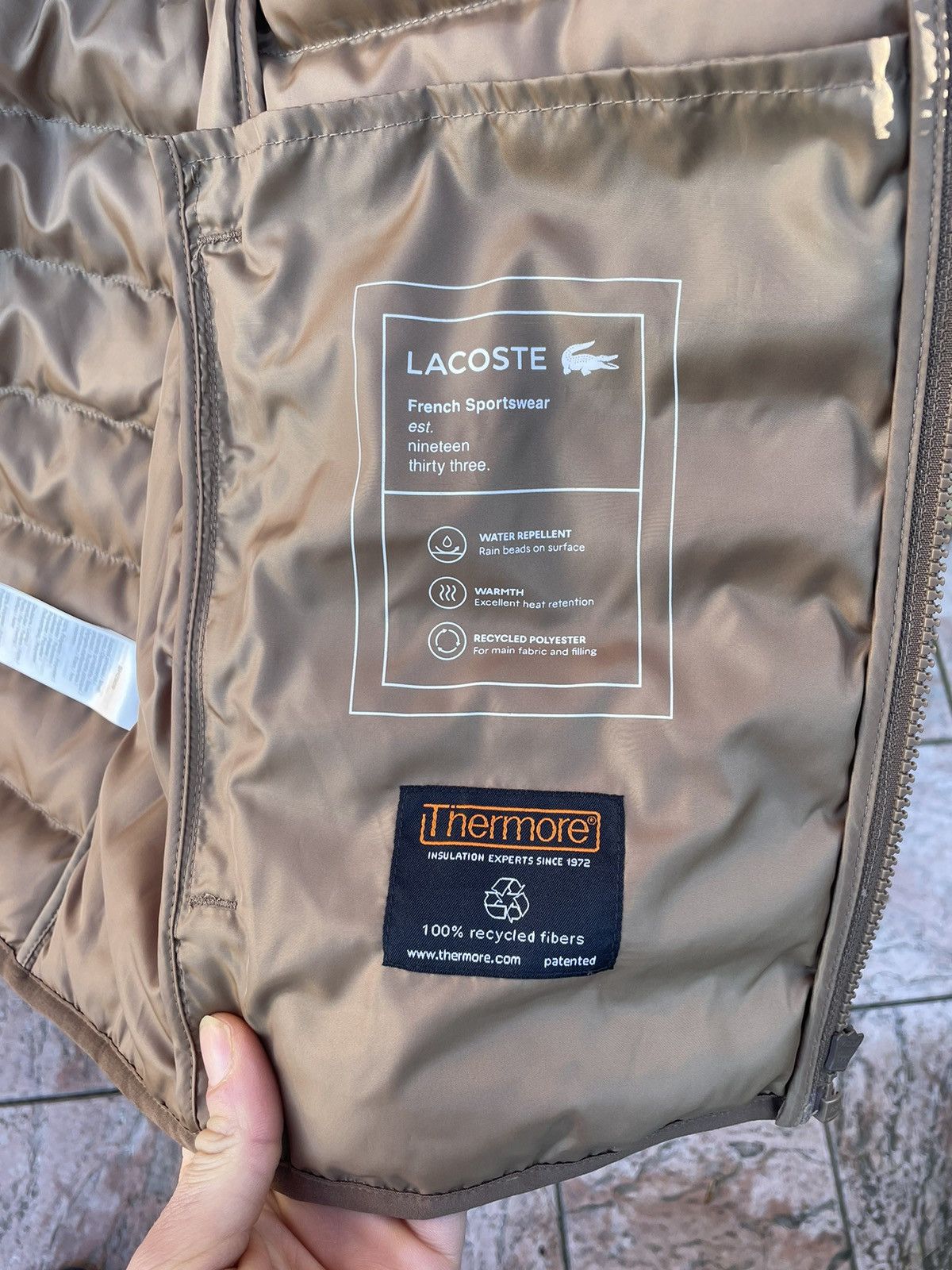 Lacoste Lacoste sand brown down jacket Size US M / EU 48-50 / 2 - 4 Thumbnail