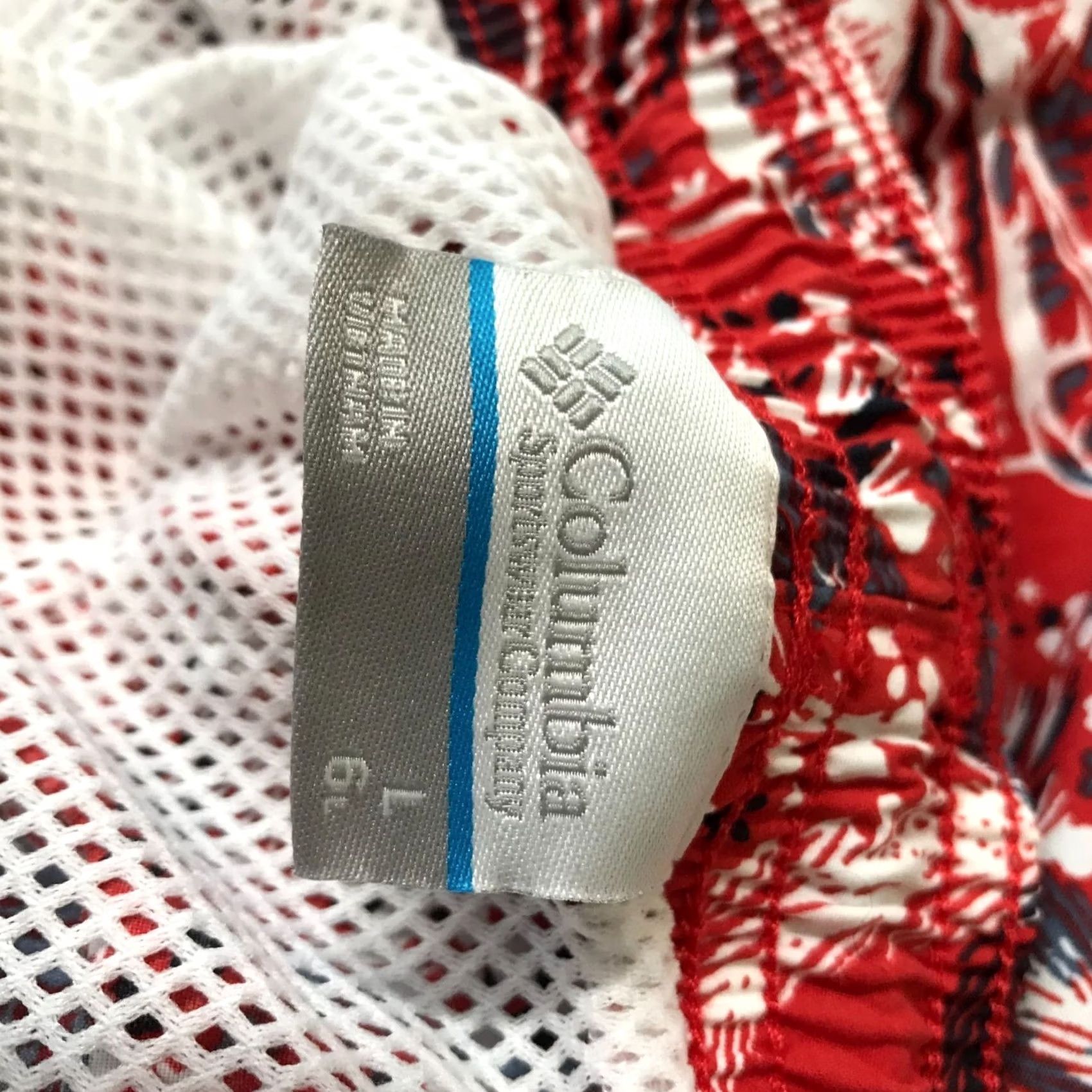 Vintage COLUMBIA Men's Large Red 100% Nylon Swim Trunks Size US 33 - 7 Thumbnail