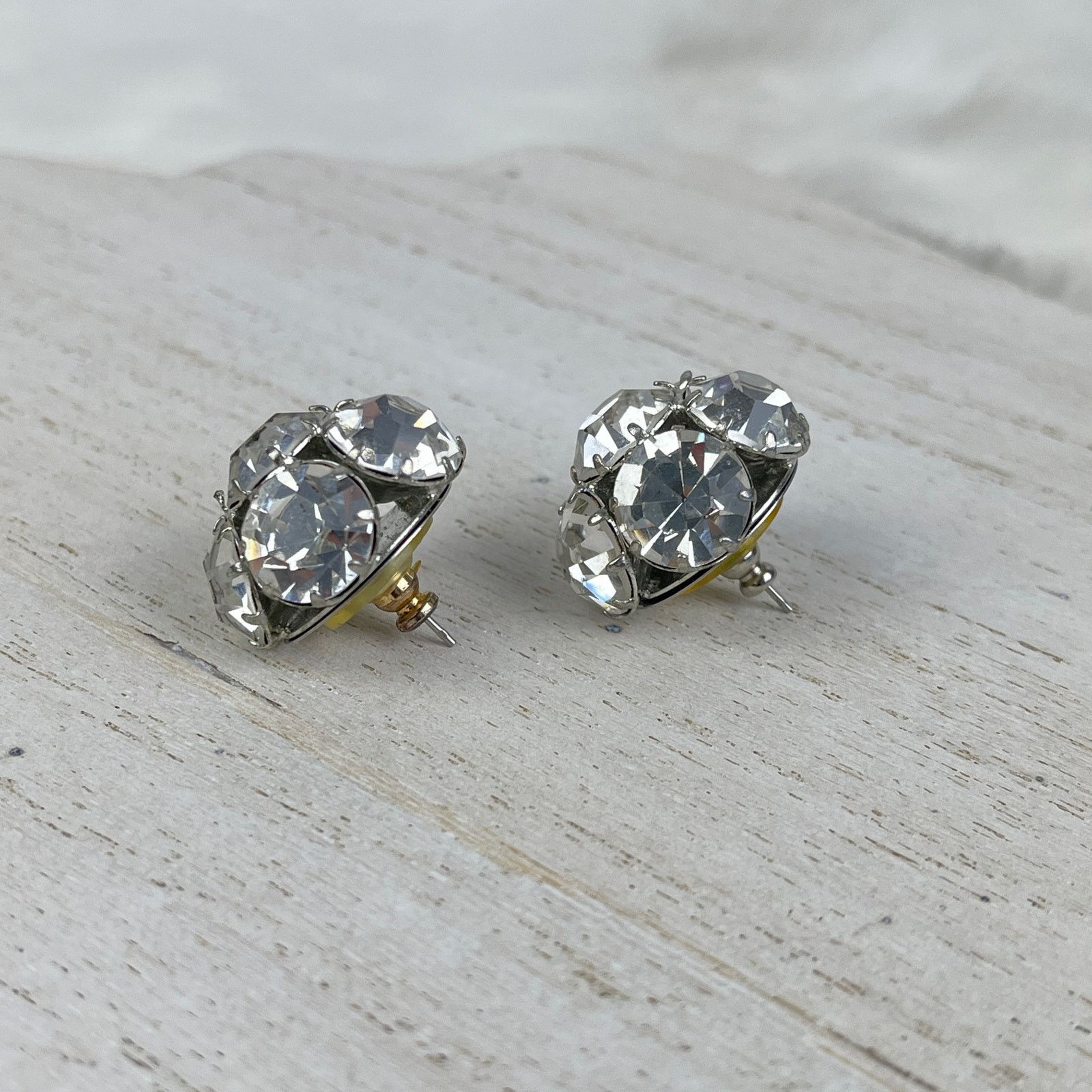 Vintage VTG 80’s CC Courtenay Crystal Star Ball Earrings Rhinestone Size ONE SIZE - 4 Thumbnail
