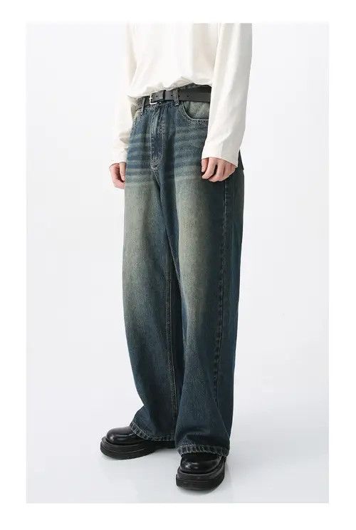 Handmade × Japanese Brand × Jean Pants Retro distressed trendy straight jeans Size US 32 / EU 48 - 3 Thumbnail