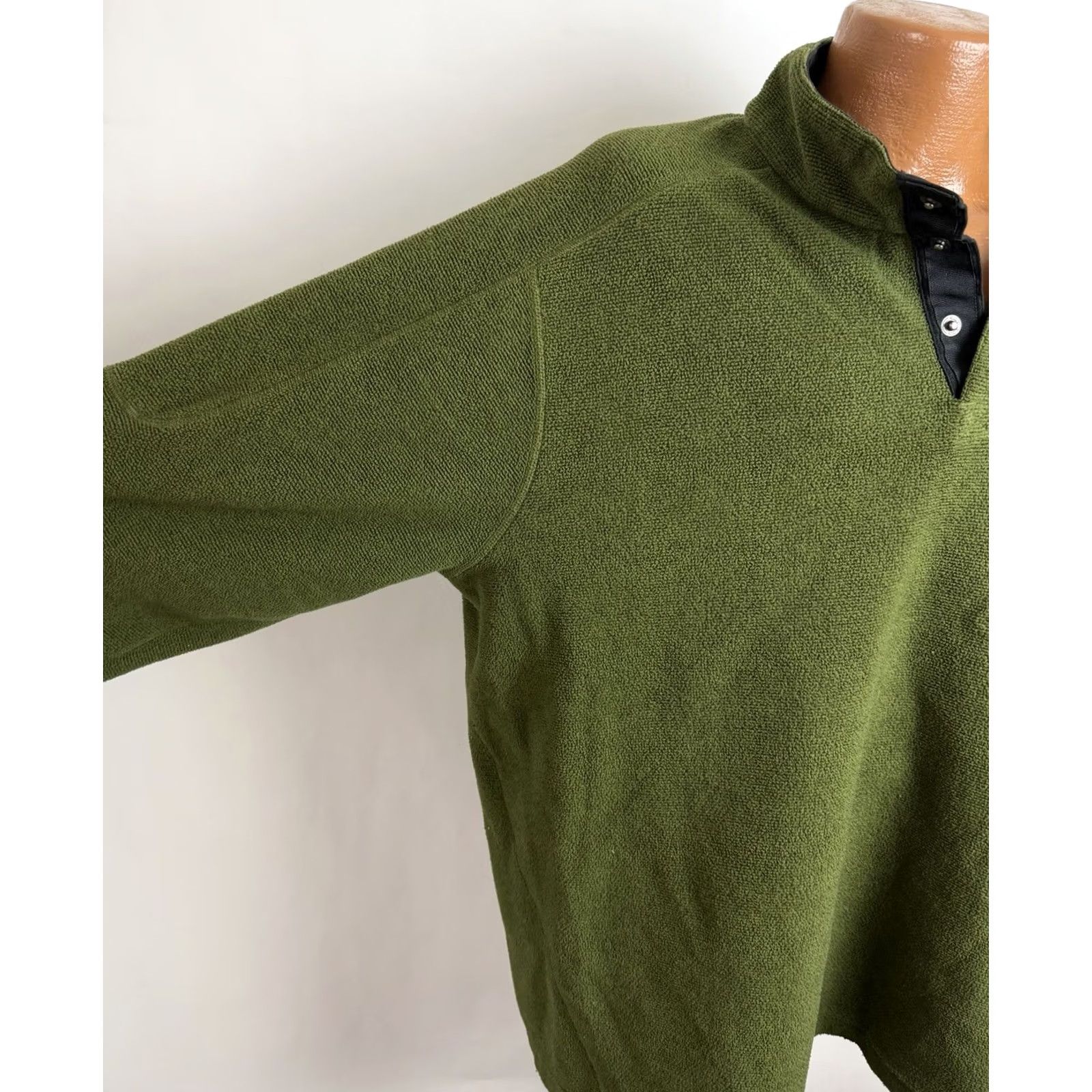 ExOfficio Ex Officio Fleece Pullover Mens 2XL Olive Green Snap Placket Outdoors 90s Shirt Size US XXL / EU 58 / 5 - 5 Thumbnail