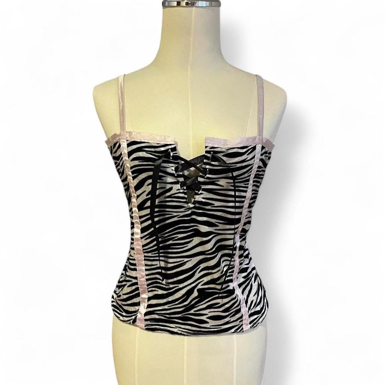 Other Vintage y2k coquette gyaru zebra print velour cami top Size XL / US 12-14 / IT 48-50 - 1 Thumbnail