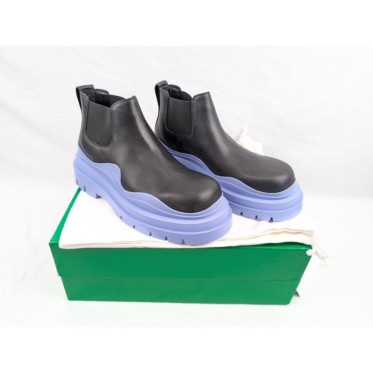 Bottega Veneta o1rshd1 Military Calf The Tire Boots in Black/Purple Size US 11 / EU 44 - 22 Thumbnail