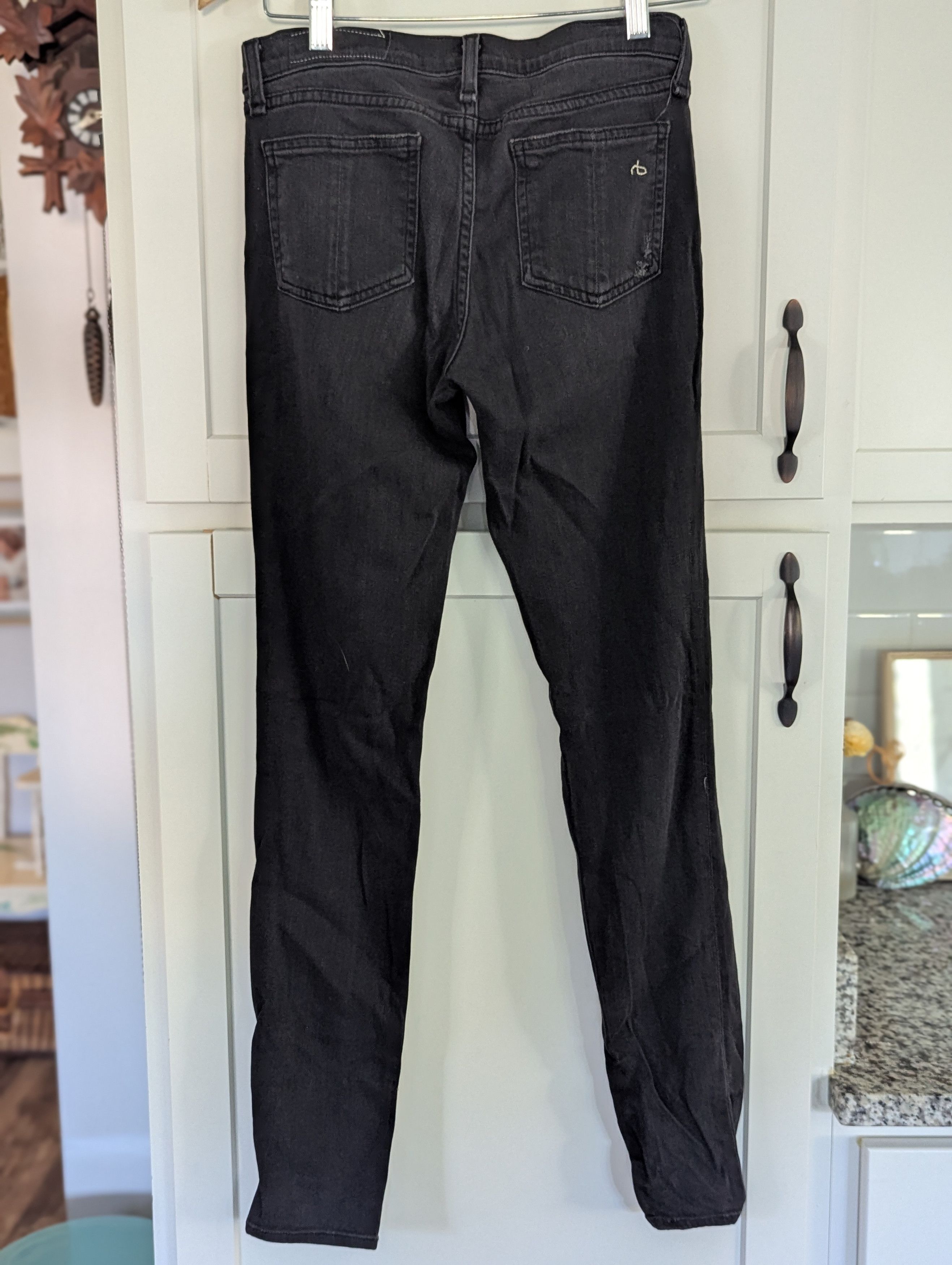 Rag & Bone Rag & Bone Black Distressed Skinny Jeans Size 27 Size 27" / US 4 / IT 40 - 2 Thumbnail