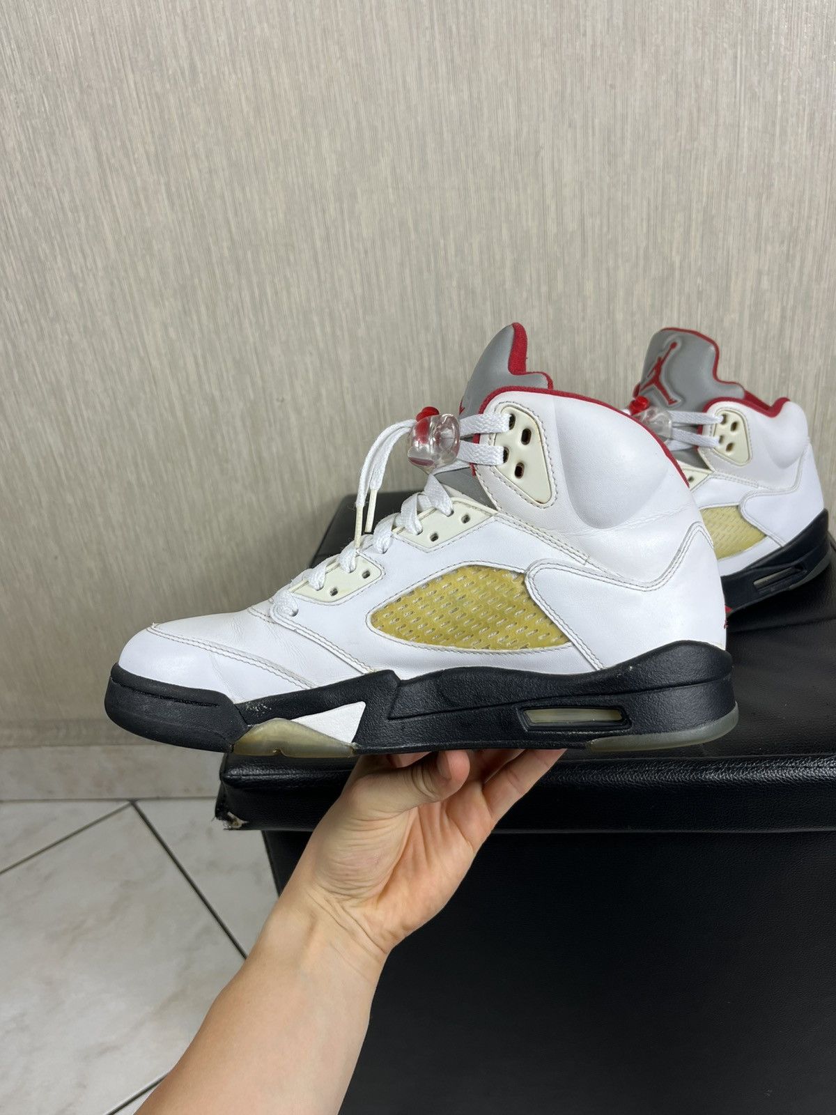 Jordan Brand × Nike × Vintage Vintage OG Nike air Jordan 5 V fire red sneakers 2012 retro Size US 7.5 / EU 40-41 - 7 Thumbnail