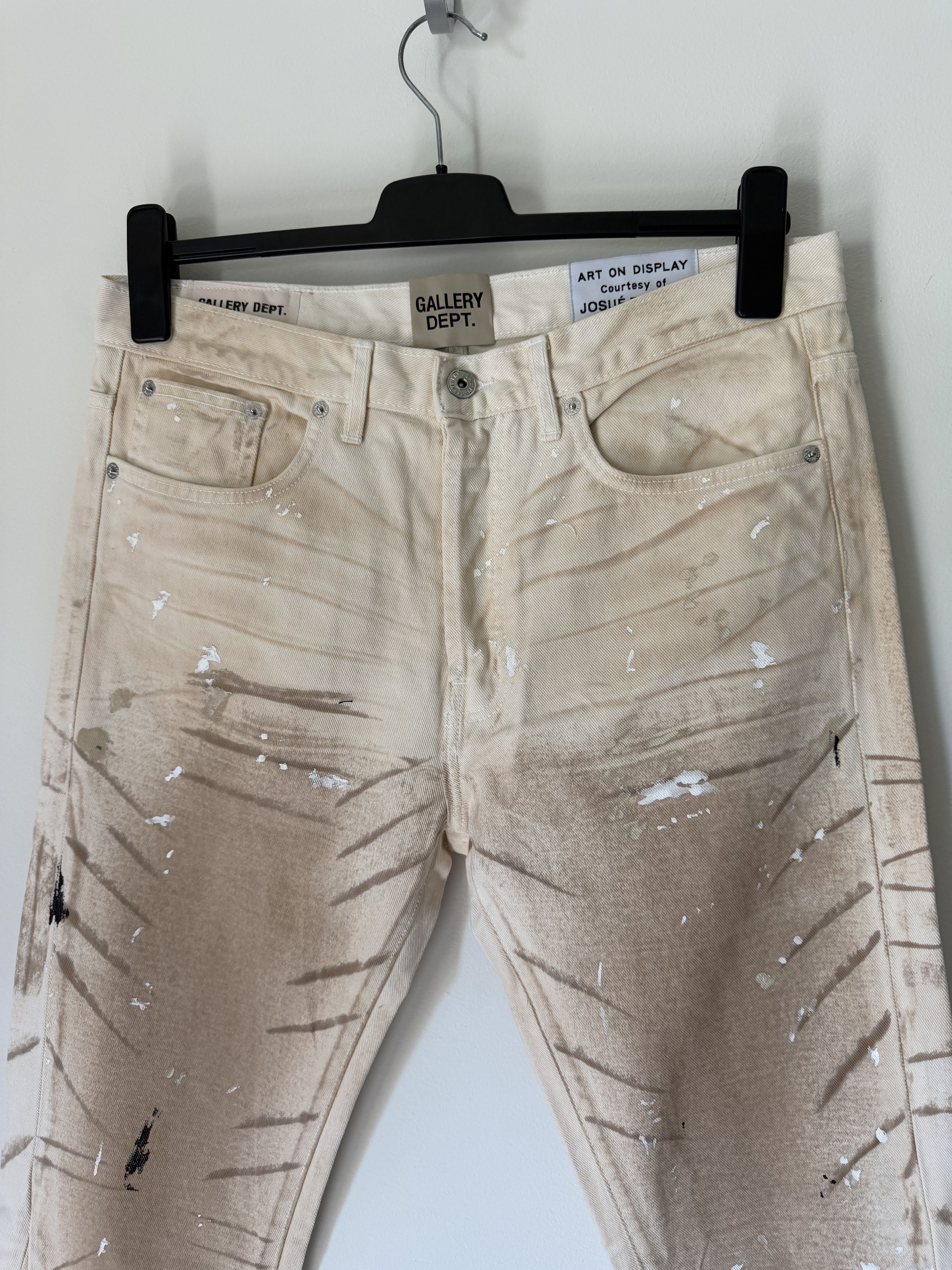 Gallery Dept. Gallery Dept. Brisko LA Flare Carpenter Pants Antique White Size US 34 / EU 50 - 2 Thumbnail