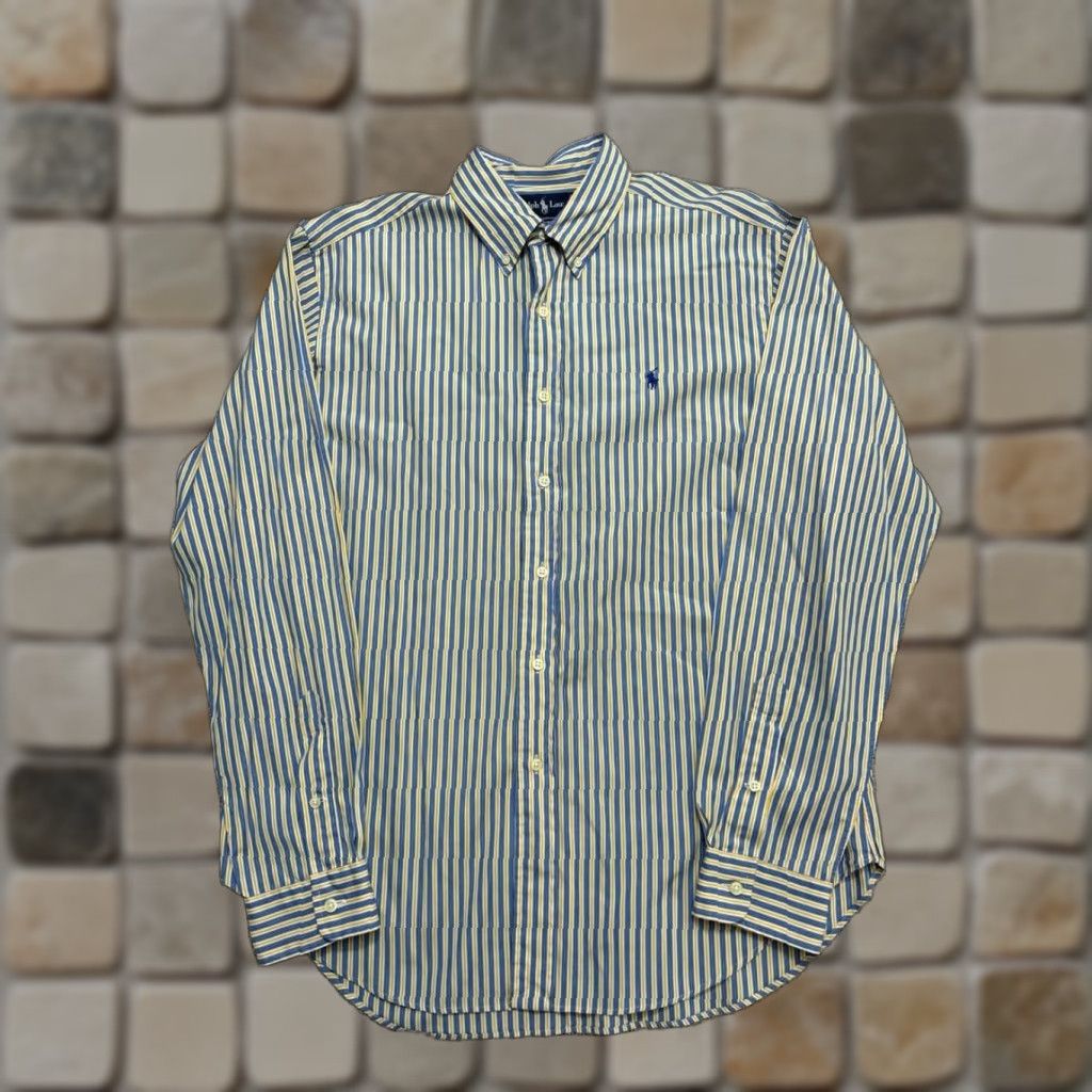Ralph Lauren Ralph Lauren Shirt Mens Large Blue Yellow Cotton Button Up Size US L / EU 52-54 / 3 - 1 Thumbnail