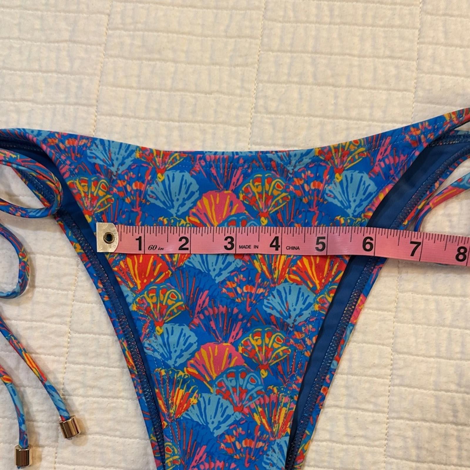 Other Saint Mood Bikini Medium Blue Floral Bikini Bottom Size ONE SIZE - 7 Thumbnail