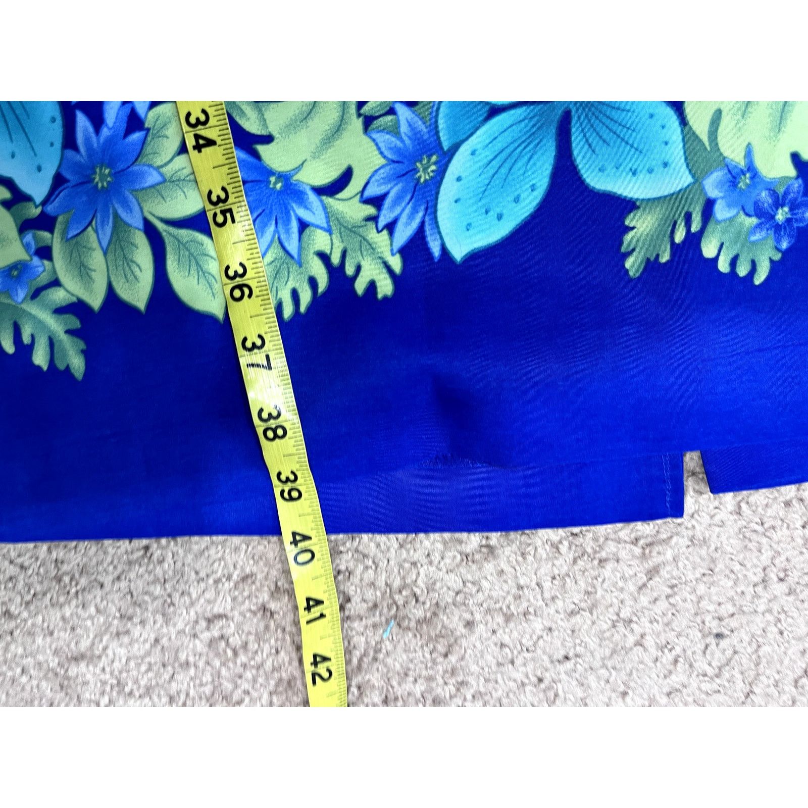 Vintage Women's Vintage Blue Floral Sag Harbor Dress 10 Size L / US 10 / IT 46 - 4 Thumbnail