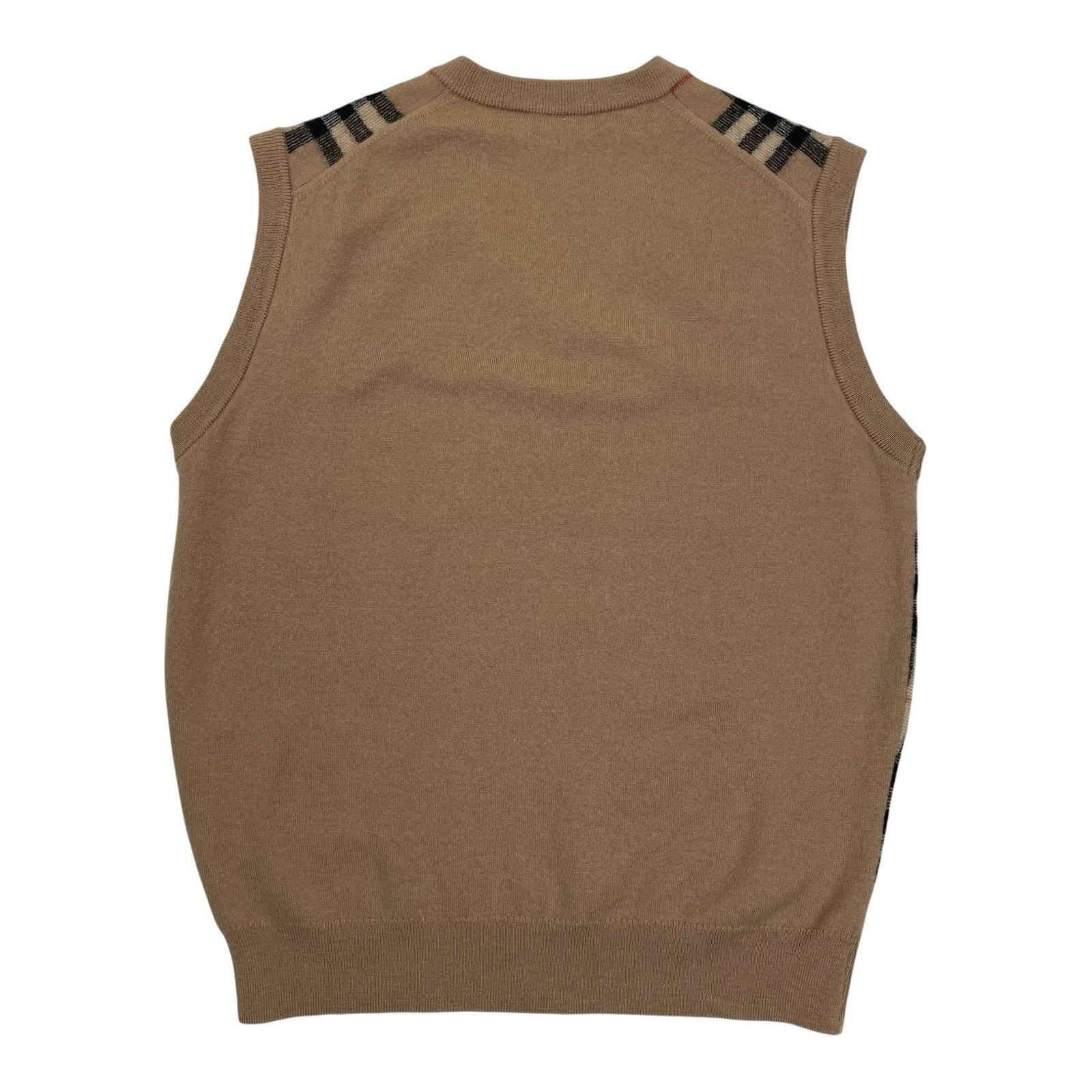 Burberry Vintage Burberry 90s Nova Check Knitted Vest Jumper Beige S Size US S / EU 44-46 / 1 - 2 Thumbnail