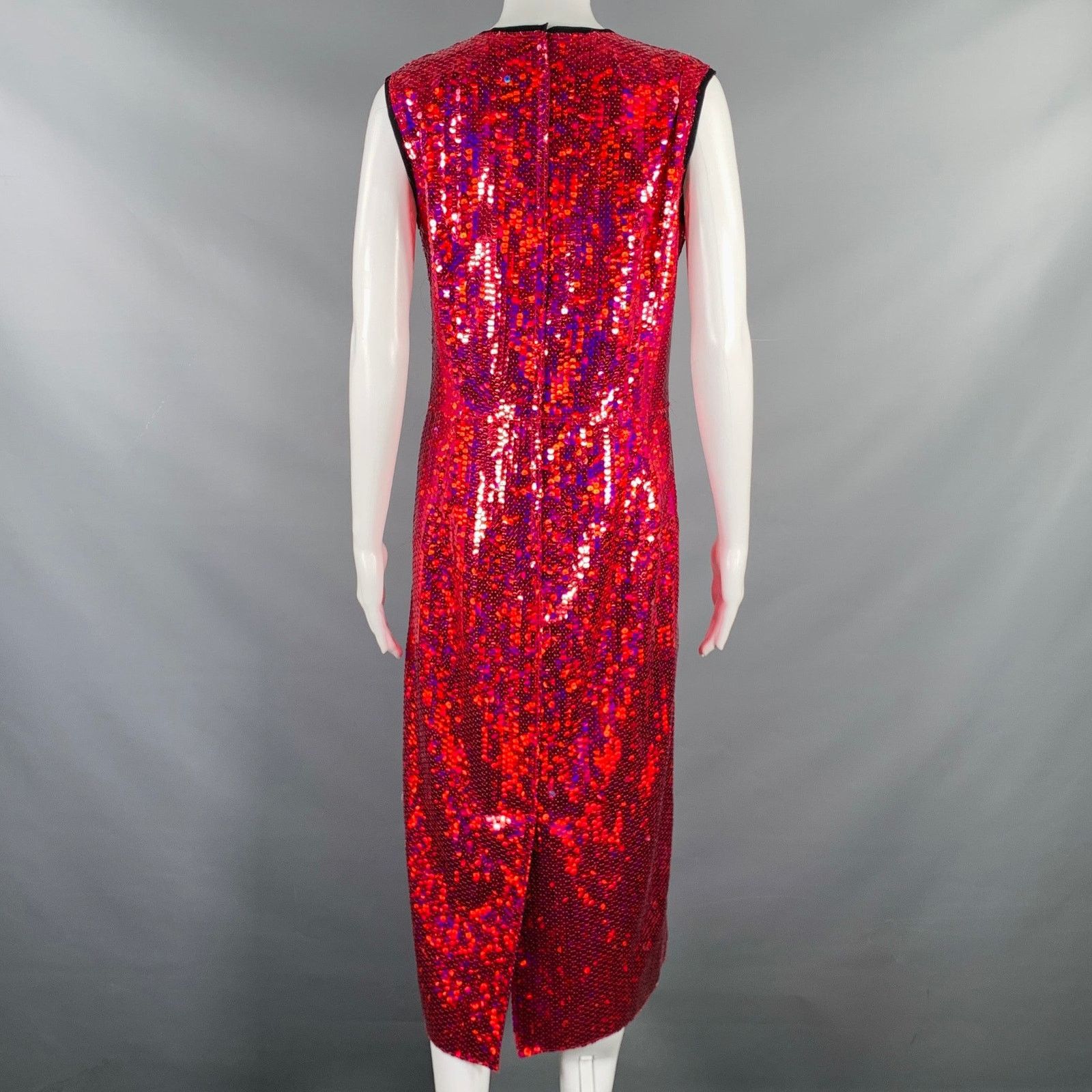 Marc Jacobs MARC JACOBS Size 0 Red Polyester Sequined Shift Dress Size XS / US 0-2 / IT 36-38 - 4 Thumbnail