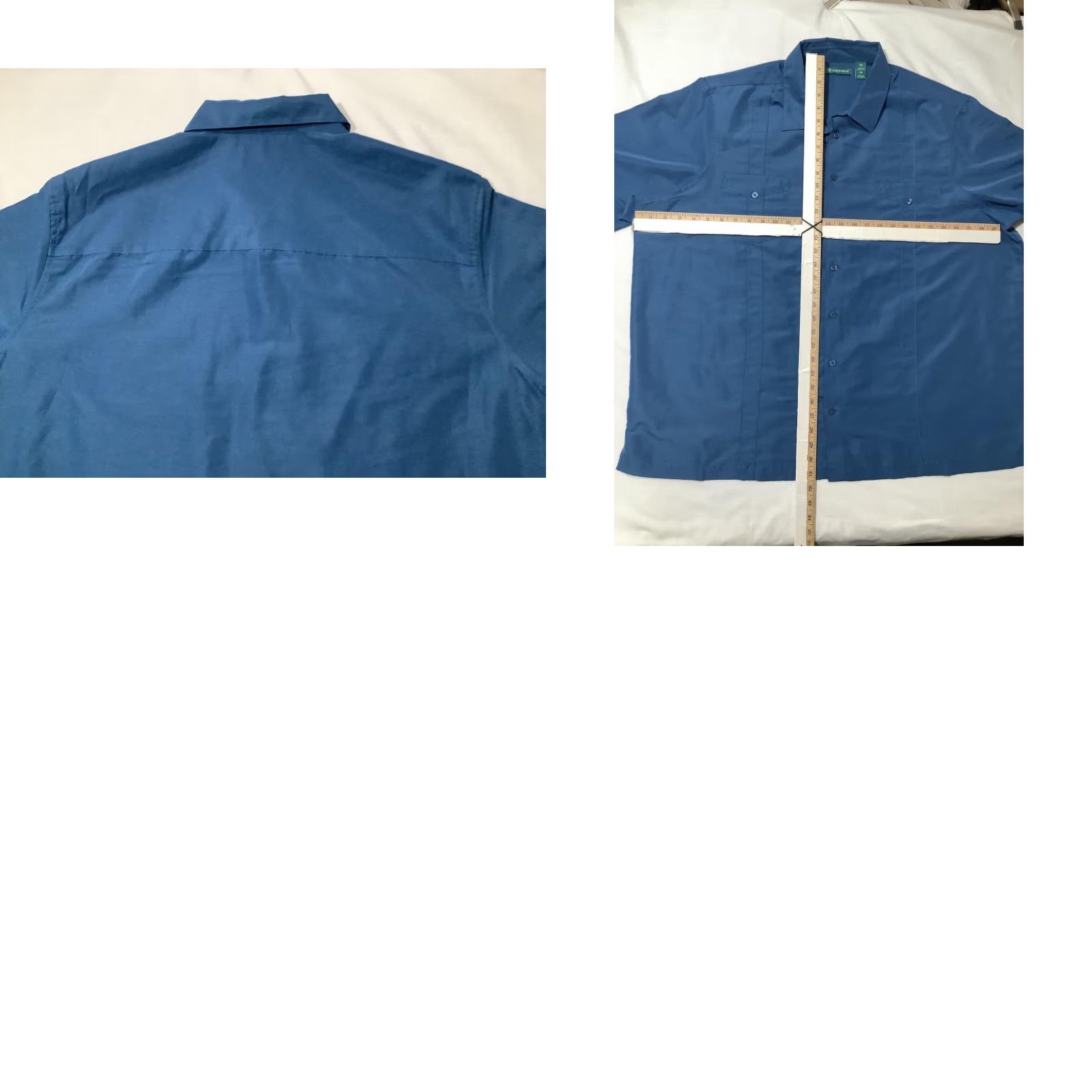 Cubavera Cubavera Shirt Mens 2XL Short Sleeve Blue Button Front Casual Polyester Vintage No Size US XXL / EU 58 / 5 - 8 Thumbnail