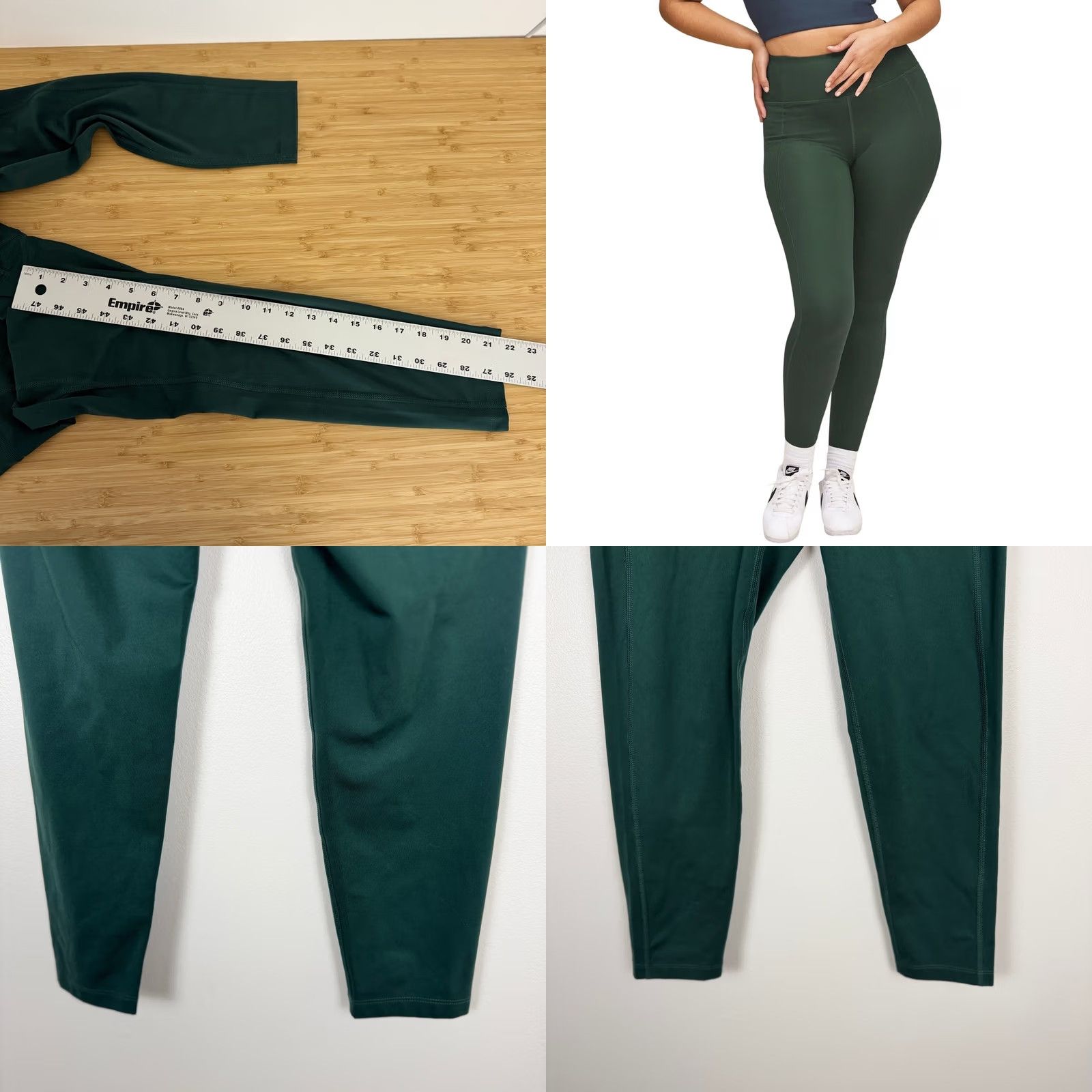 Girlfriend Collective VINTAGE Girlfriend Collective Compressive High Rise Leggings Moss Green M Activewear Size 32" / US 10 / IT 46 - 8 Thumbnail