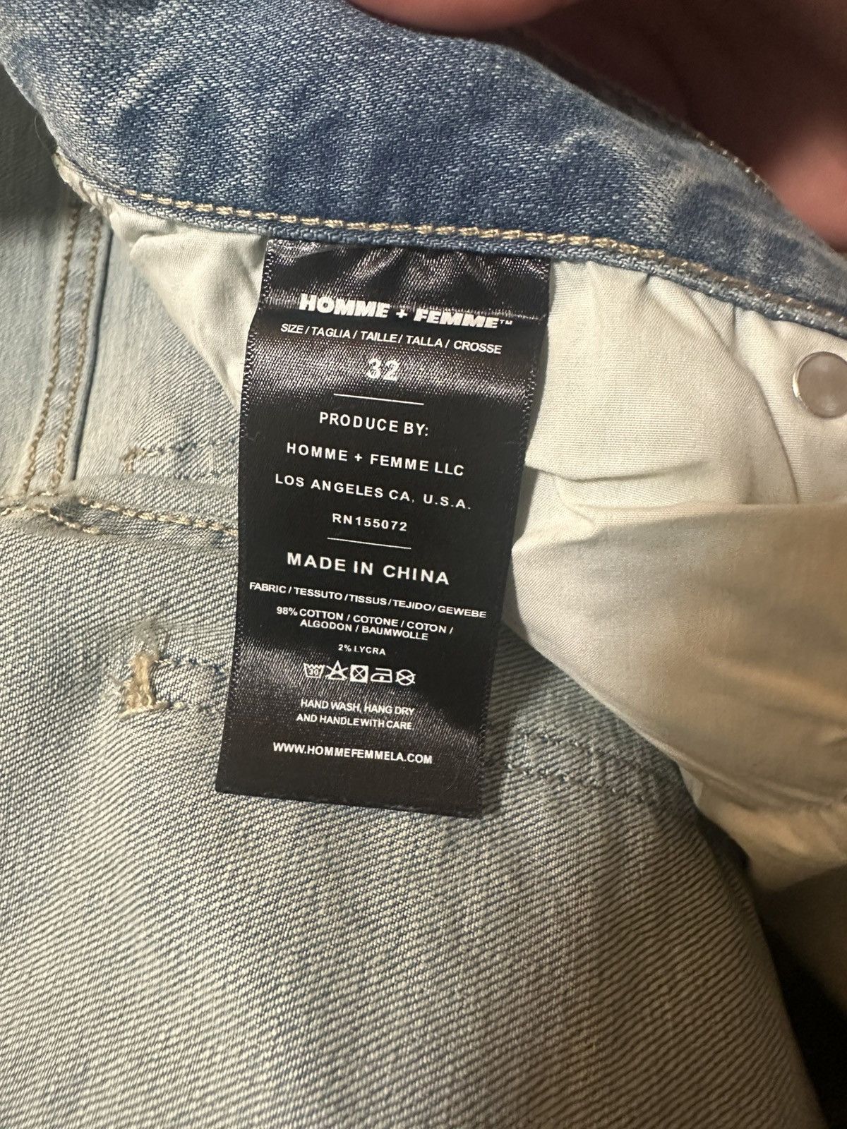 Homme + Femme La Blue Homme Femme Jeans Size US 32 / EU 48 - 5 Thumbnail