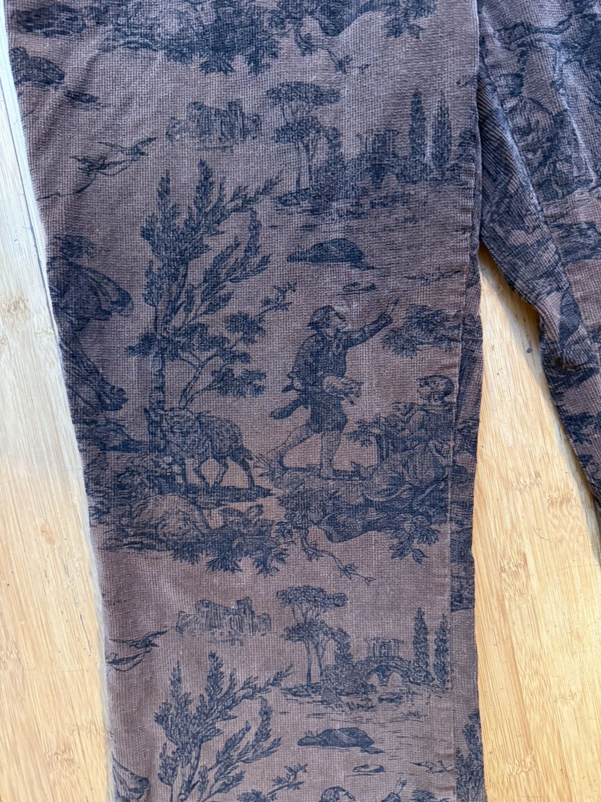 Vintage All Over Print Corduroy Brown Similar to Comme des garcons Size 30" / US 8 / IT 44 - 5 Thumbnail