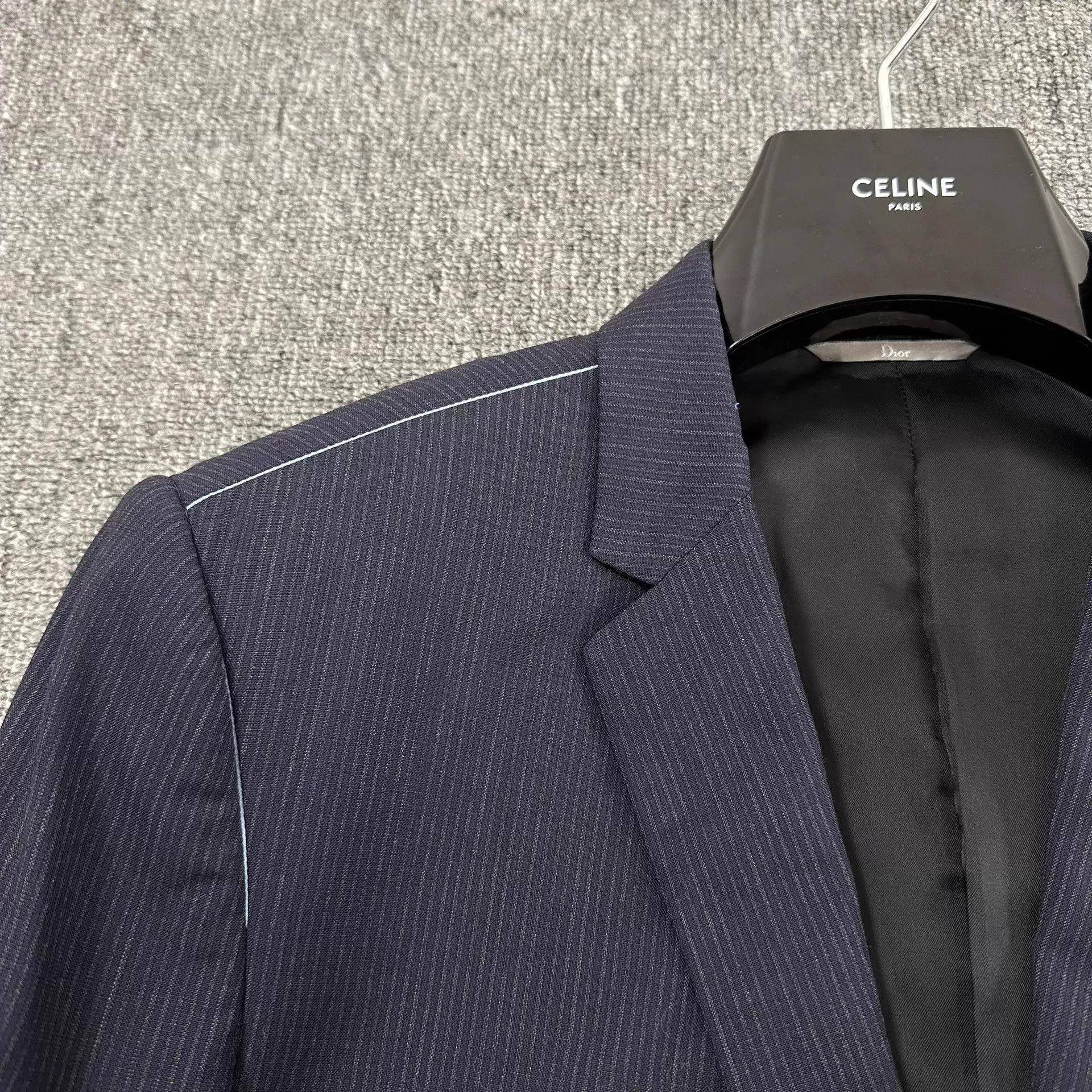 Dior Dior navy pinstripe notch lapel double-breasted suit Size 46R - 3 Thumbnail