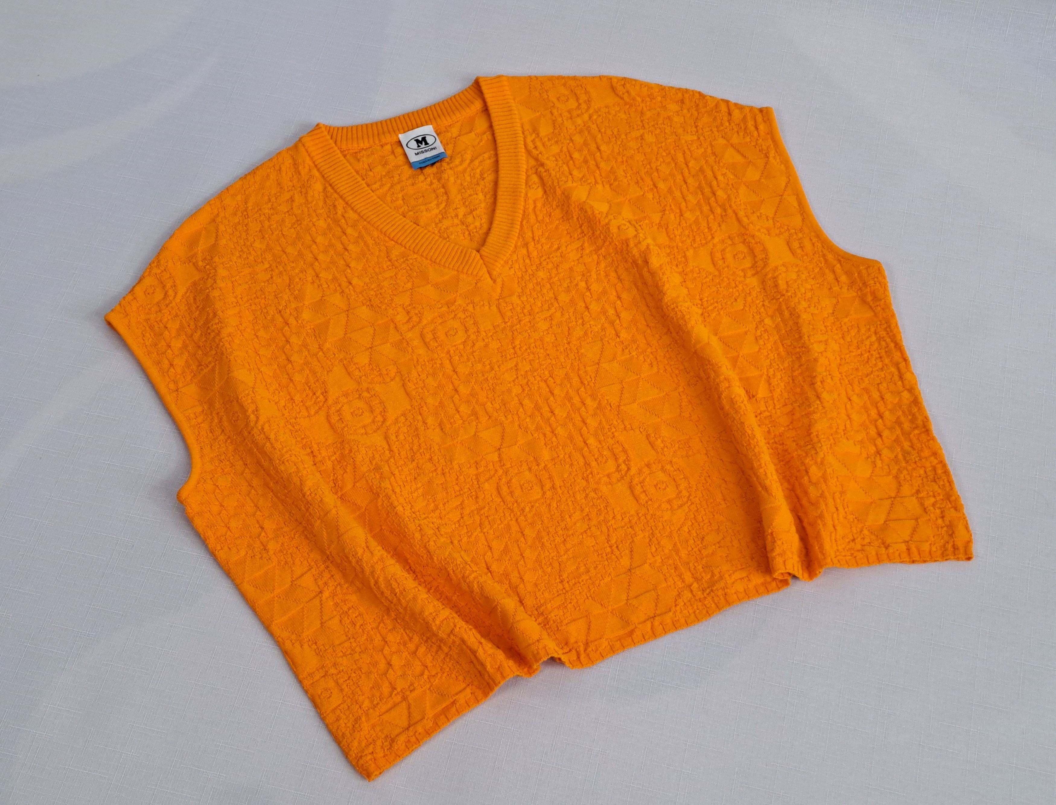 Missoni Missoni textured orange vest/cropped top. Size XS. Size XS / US 0-2 / IT 36-38 - 5 Thumbnail