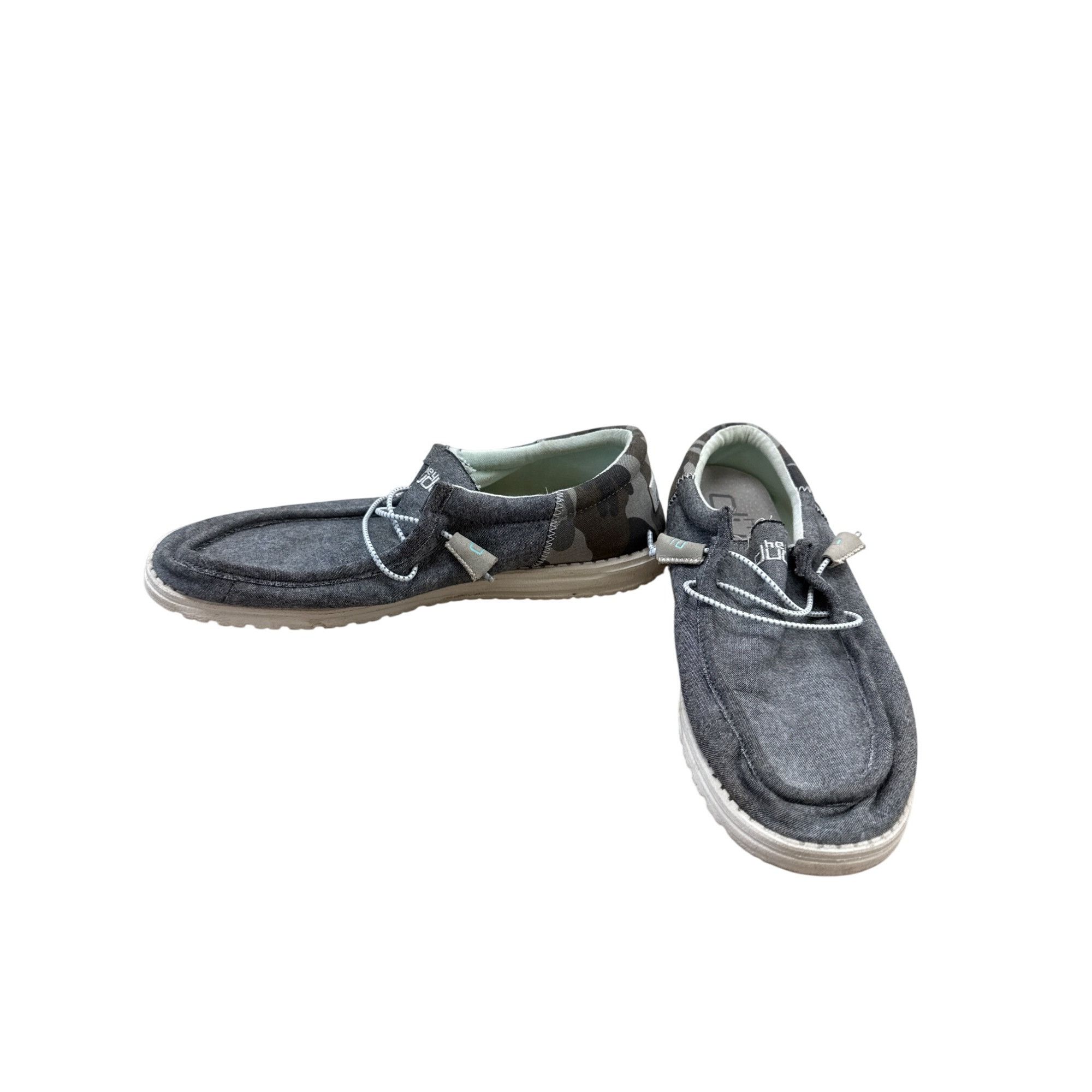 Designer Hey Dude Mens Gray Walking Comfy Slip-On Shoes Size 12 SKU 7 Size US 12 / EU 45 - 2 Thumbnail