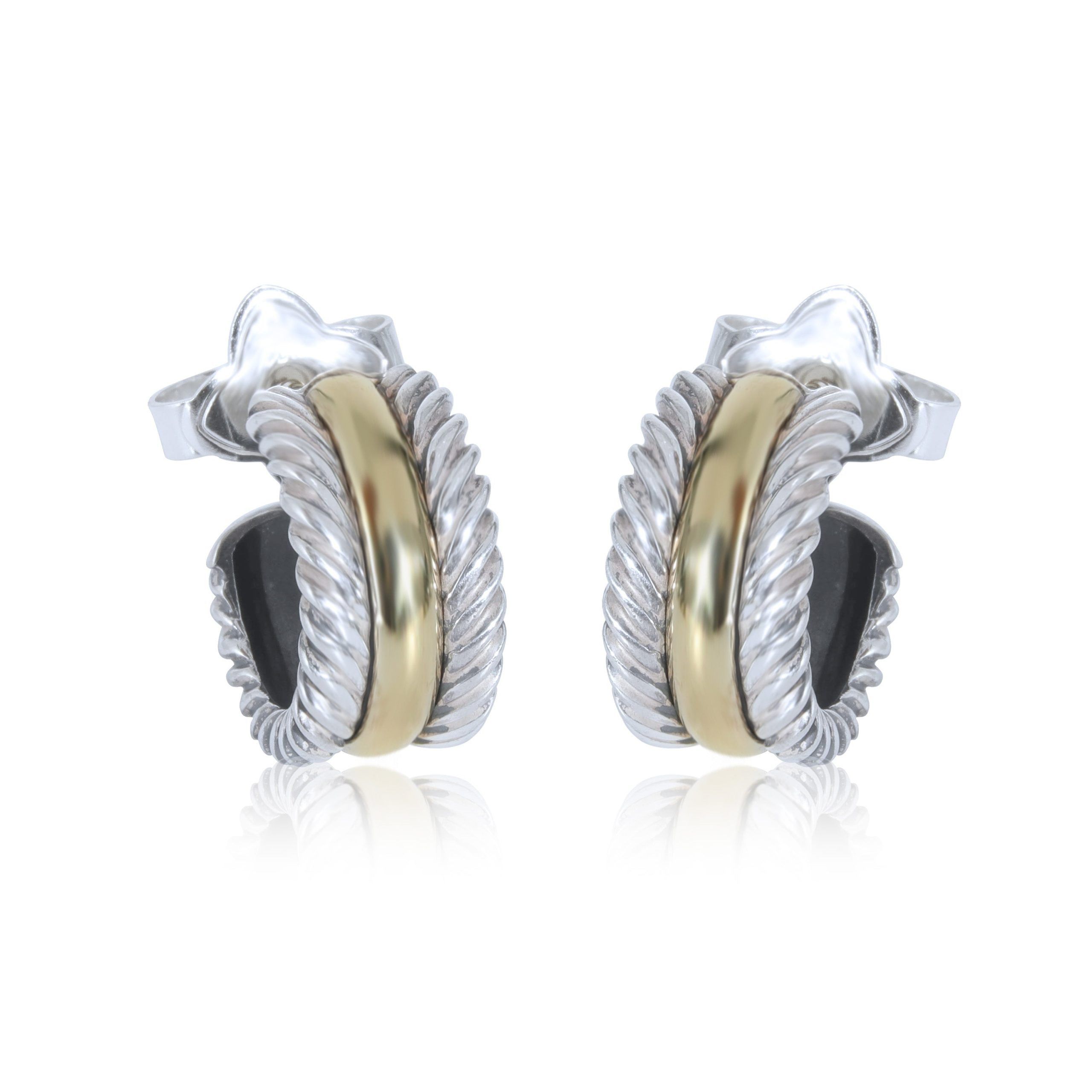 David Yurman David Yurman Cable Collectibles Earrings in 14k Yellow Gold/Sterling Silver Size ONE SIZE - 1 Thumbnail