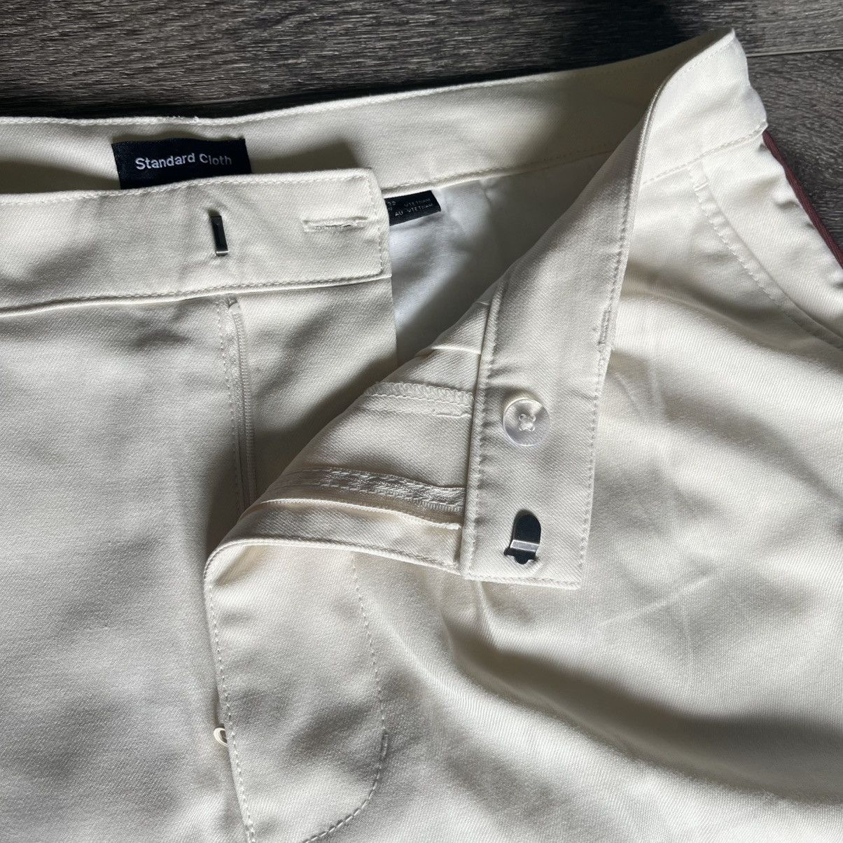 Standard Cloth × Urban Outfitters Standard Cloth Jason Piping Pleated Trousers Pants 32 Ivory Size US 32 / EU 48 - 6 Thumbnail