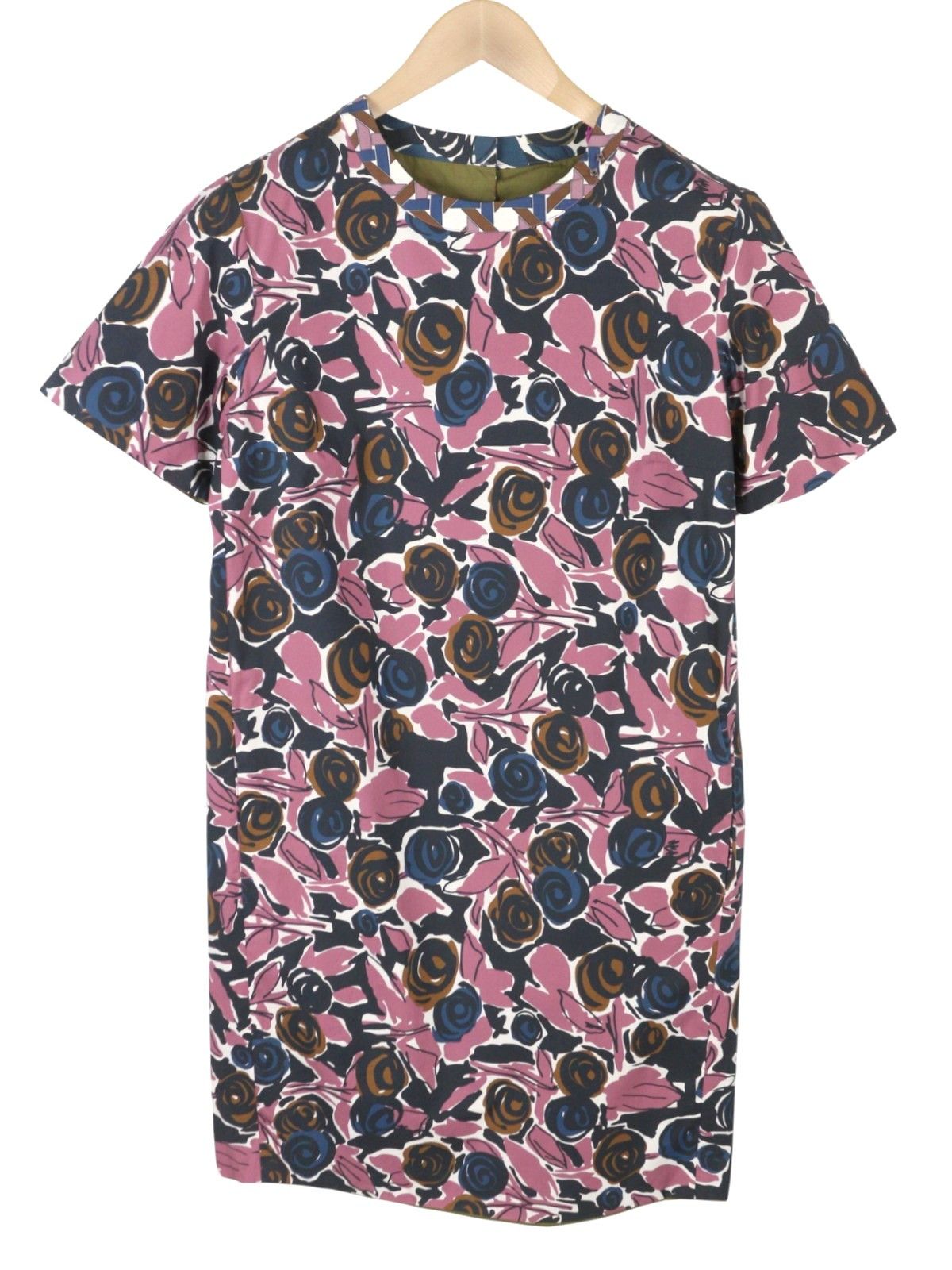Max Mara EU34 XS Pink Floral Print Lined Dress 88793 Size XS / US 0-2 / IT 36-38 - 2 Thumbnail